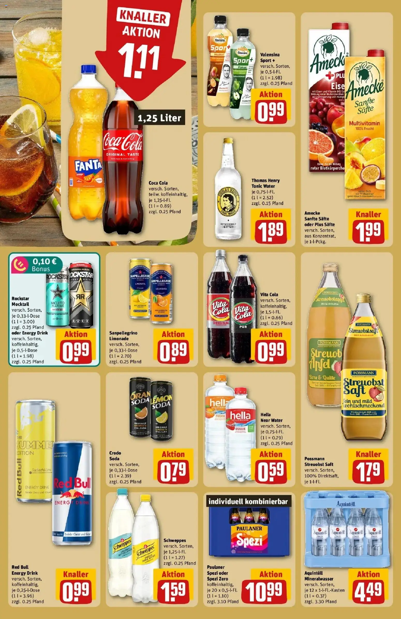 REWE Prospekt ab 03.08.2026 zum Blättern » Angebote | Seite: 20 | Produkte: Fanta, Schweppes, Vita cola, Birne