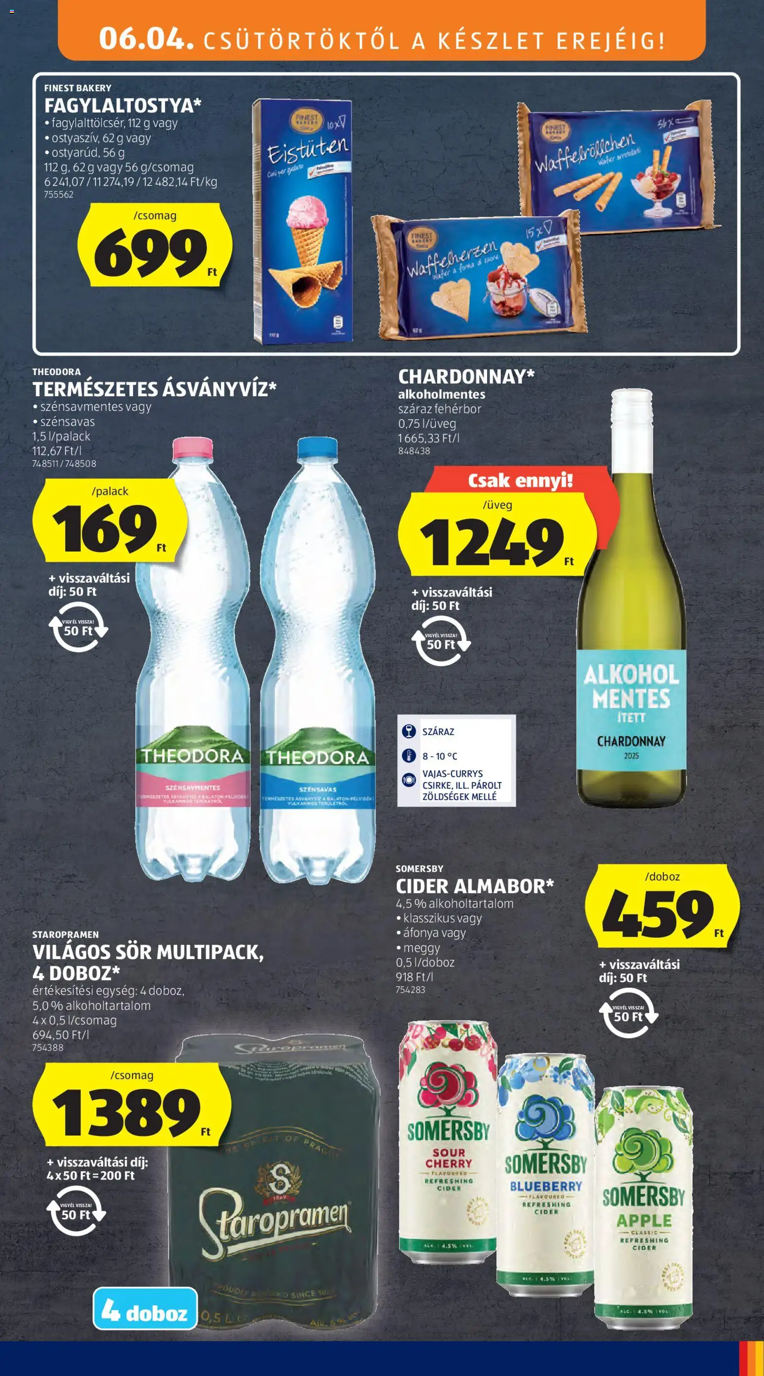 Aldi akciós ujság - amely érvényes a következő dátumtól: 04.06.2026 | Oldal: 19 | Termékek: Alkohol, Meggy, Cider, Sör