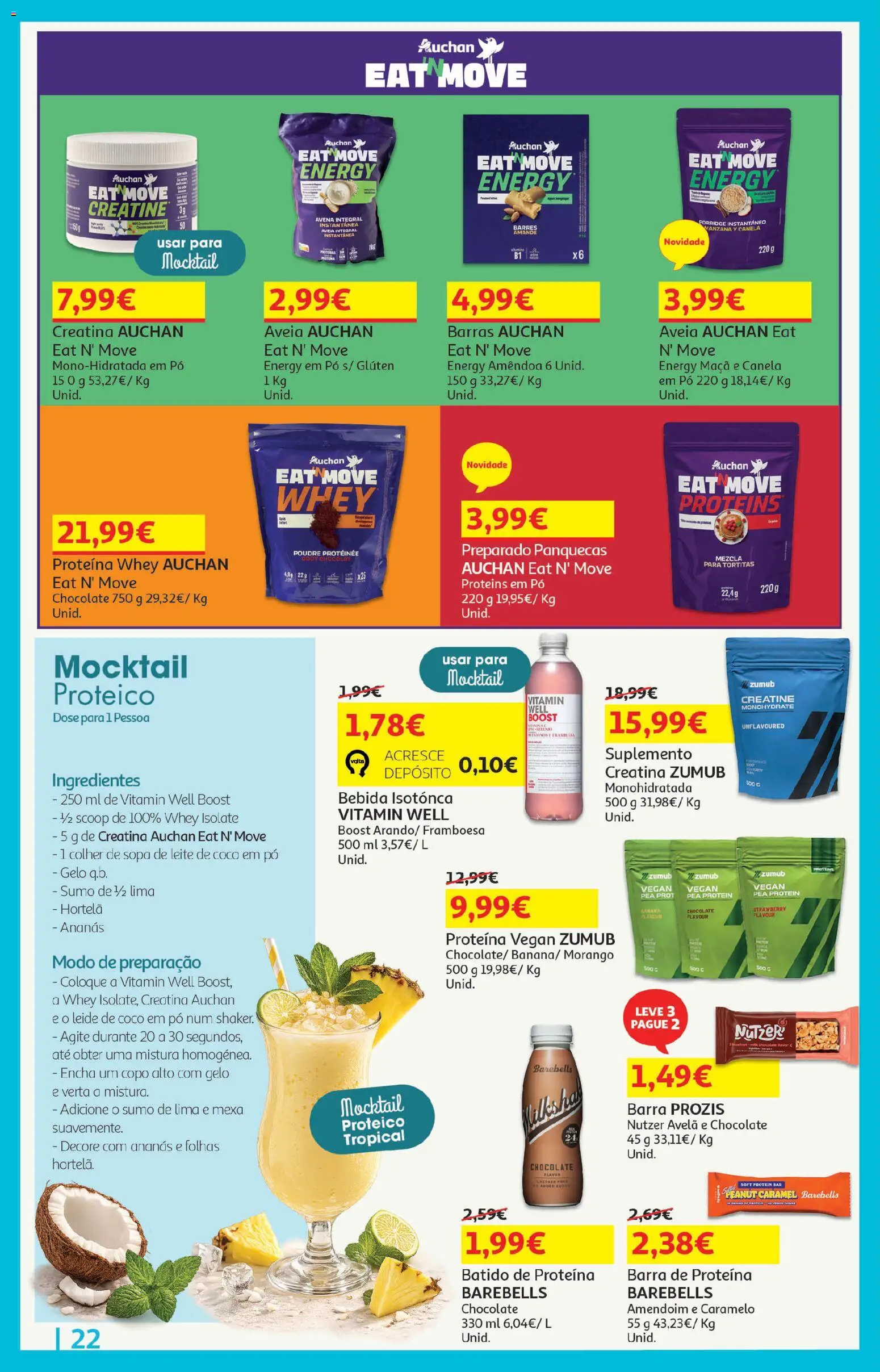 Auchan - Festa de Verão │ válido de 05/08/2026 | Página: 22 | Produtos: Pó, Leite, Chocolate, Bebida
