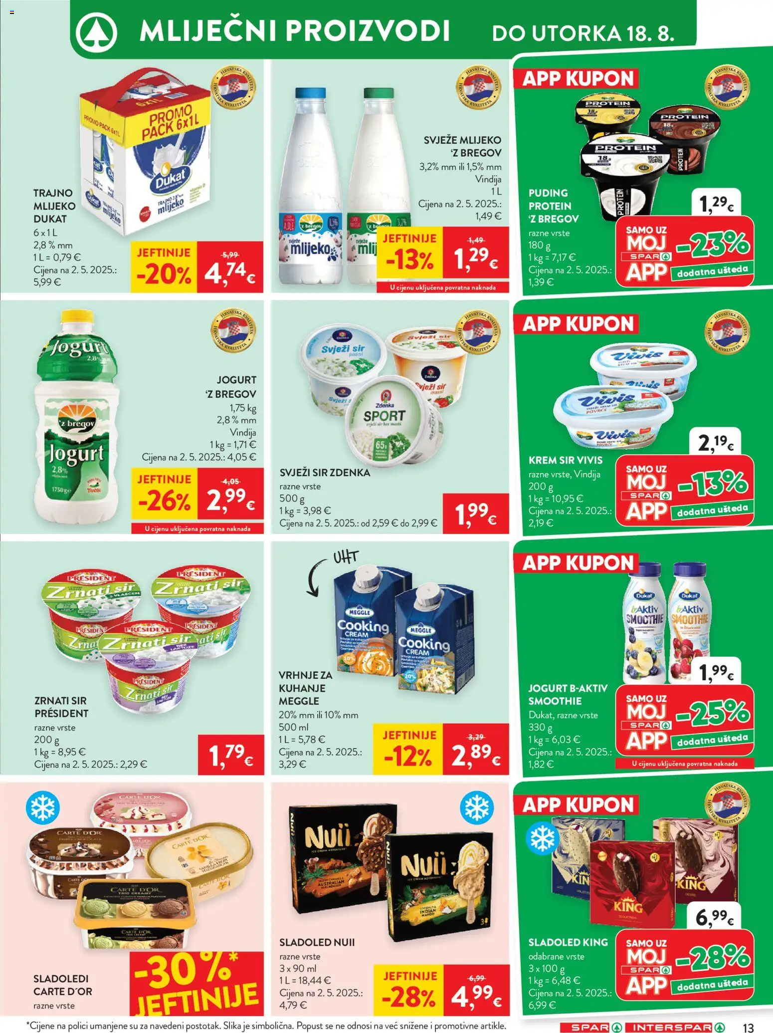 Interspar katalog | vrijedi od 12.08.2026 | Stranica: 24 | Proizvodi: Protein, Mlijeko, Jogurt, Svježi sir