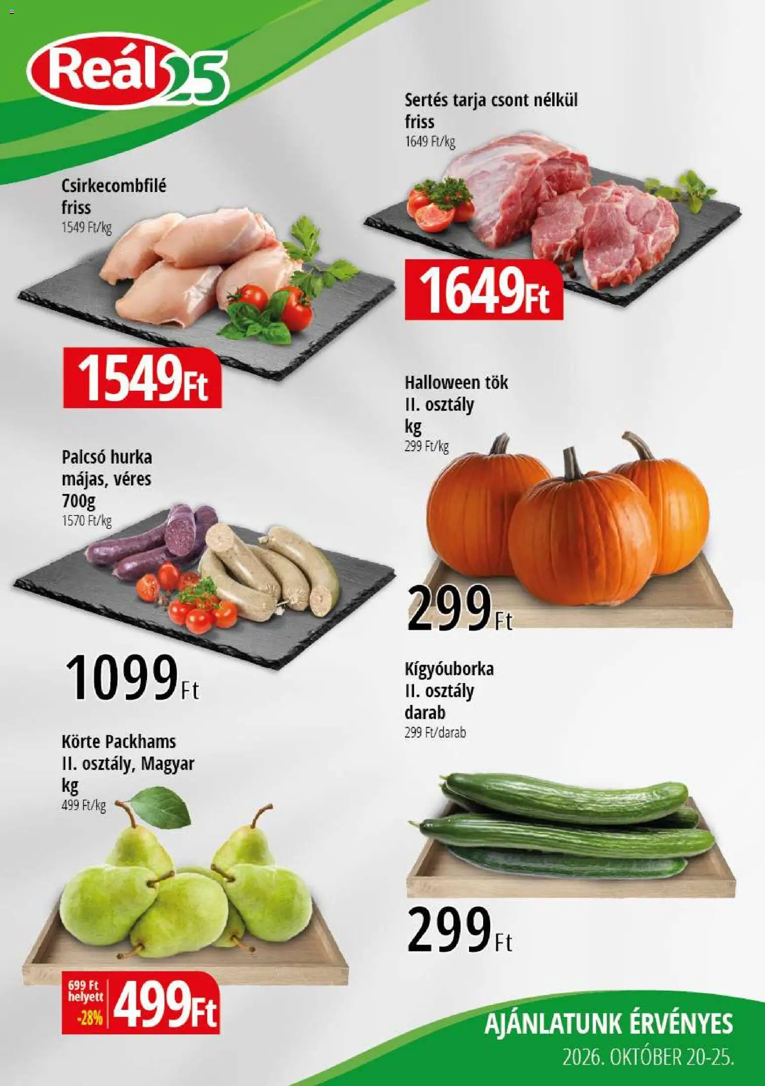 Reál akciós ujság - amely érvényes a következő dátumtól: 2026.10.20. | Oldal: 1