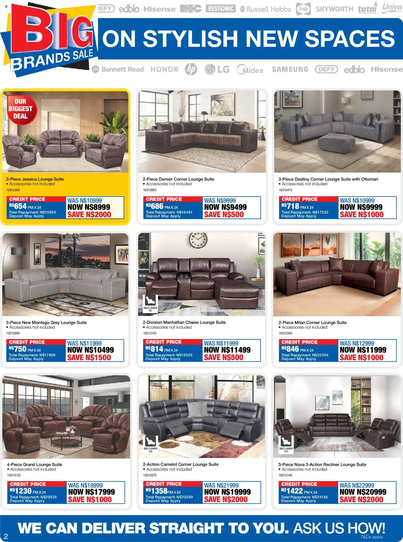 New OK Furniture catalogue – valid from 13.04.2026 | Page: 2 | Products: Lounge suite, Ottoman, Chaise