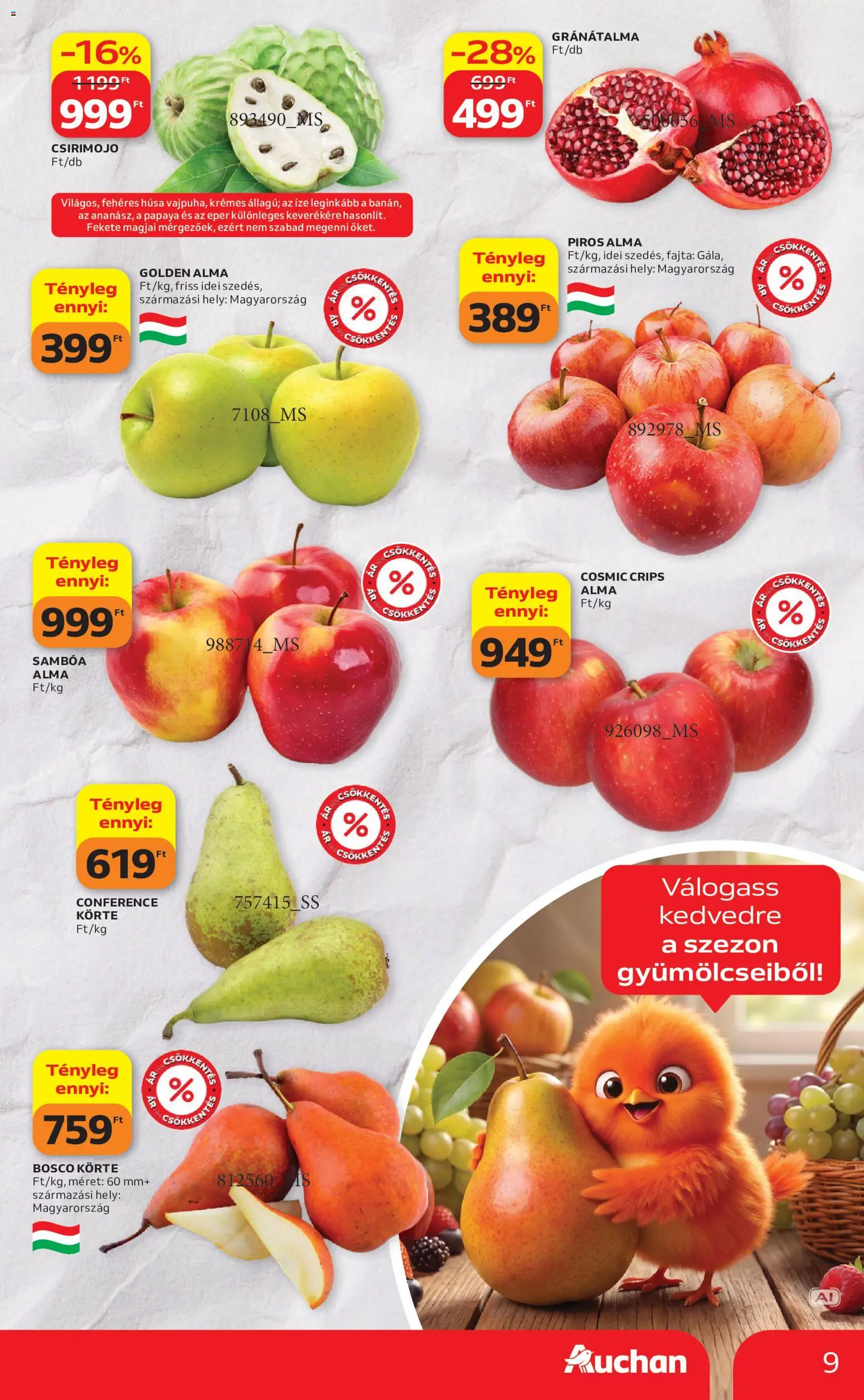 Auchan akciós ujság - amely érvényes a következő dátumtól: 2026.09.24. | Oldal: 9