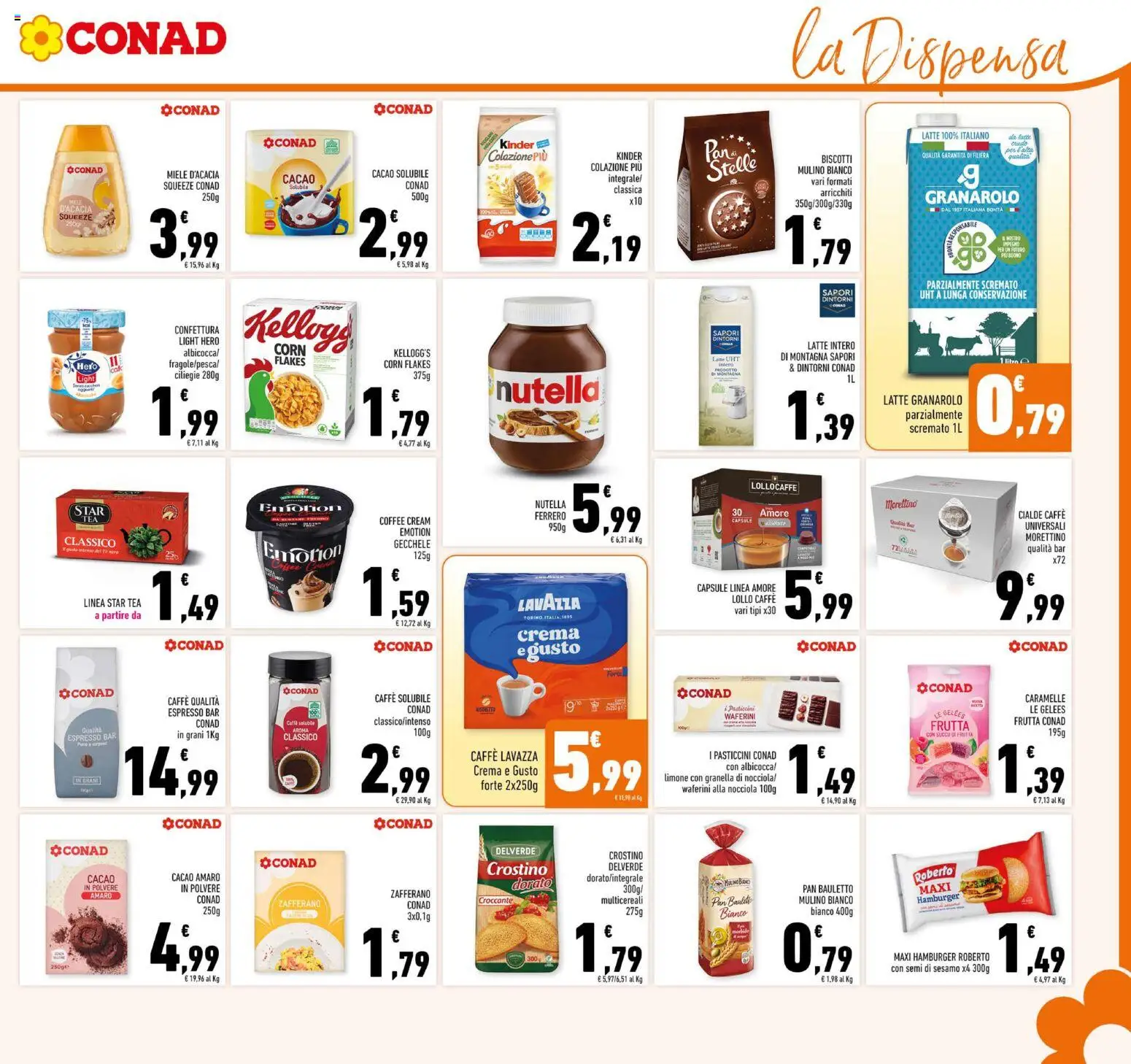 Volantino Conad del 15/07/2026 | Pagina: 15 | Prodotti: Caramelle, Latte, Limone, Nutella