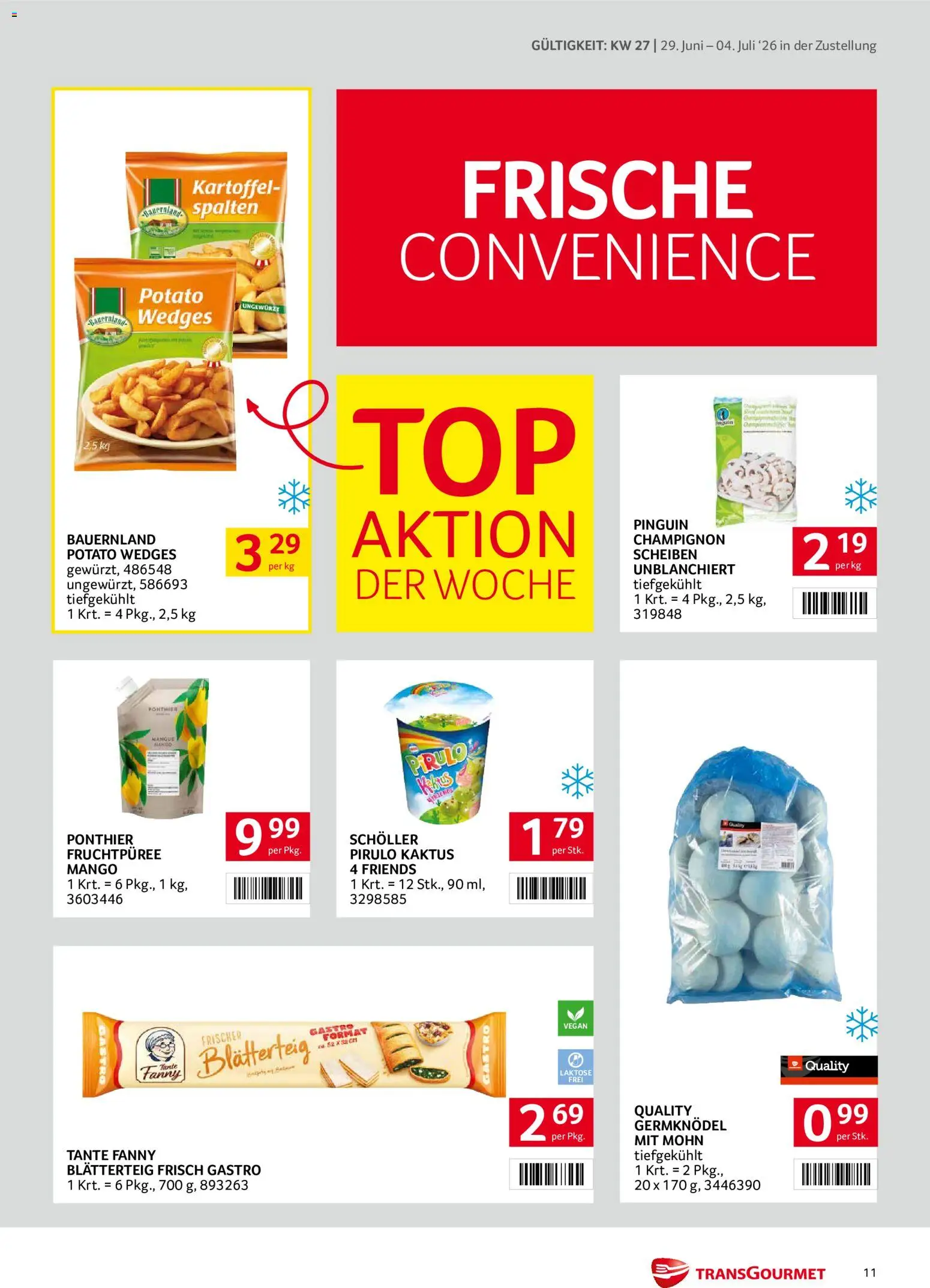 Transgourmet Zustellaktion gültig ab 29.06.2026 | Seite: 11 | Produkte: Mango
