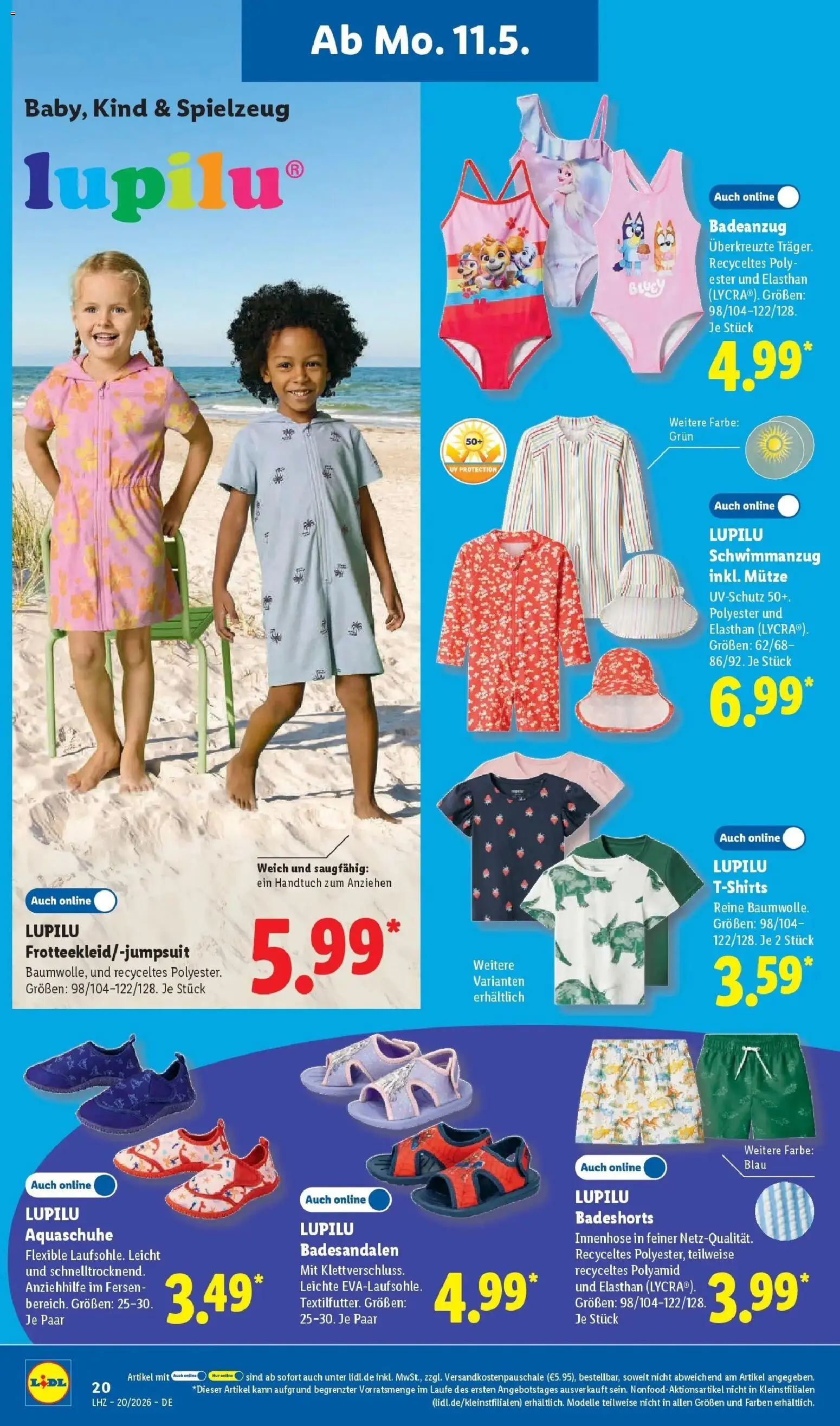 Lidl Prospekt Zülpich – gültig ab 11.05.2026 | Seite: 38 | Produkte: Badeshorts, Badeanzug