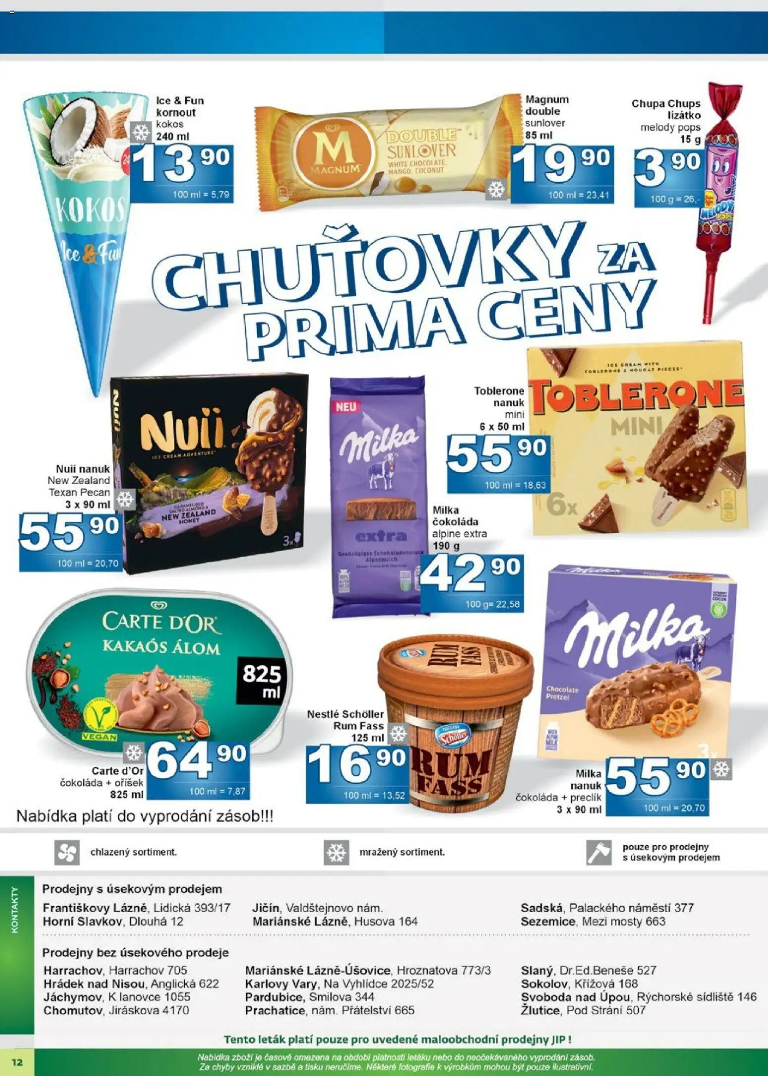 Jip leták od 17.06.2026 | Strana: 12 | Produkty: Nanuk, Čokoláda, Milka, Toblerone