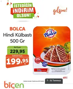 07 Temmuz 2026 tarihinden itibaren geçerli olan Biçen Market kataloğu önizlemesi | Sayfa: 1 | Ürünler: Raf, Baharat