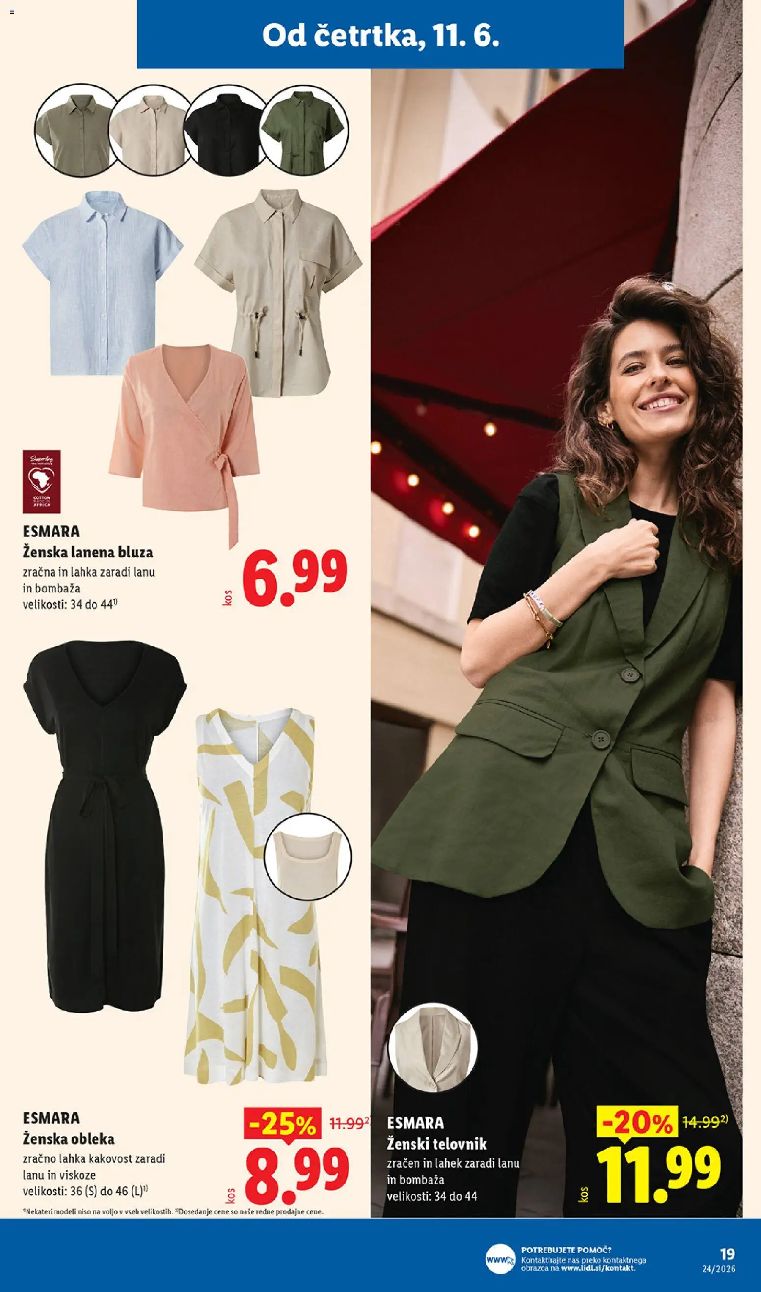 Novi Lidl katalog ponudbe – veljaven od 11.06.2026 | Stran: 43 | Izdelki: Bluza, Obleka