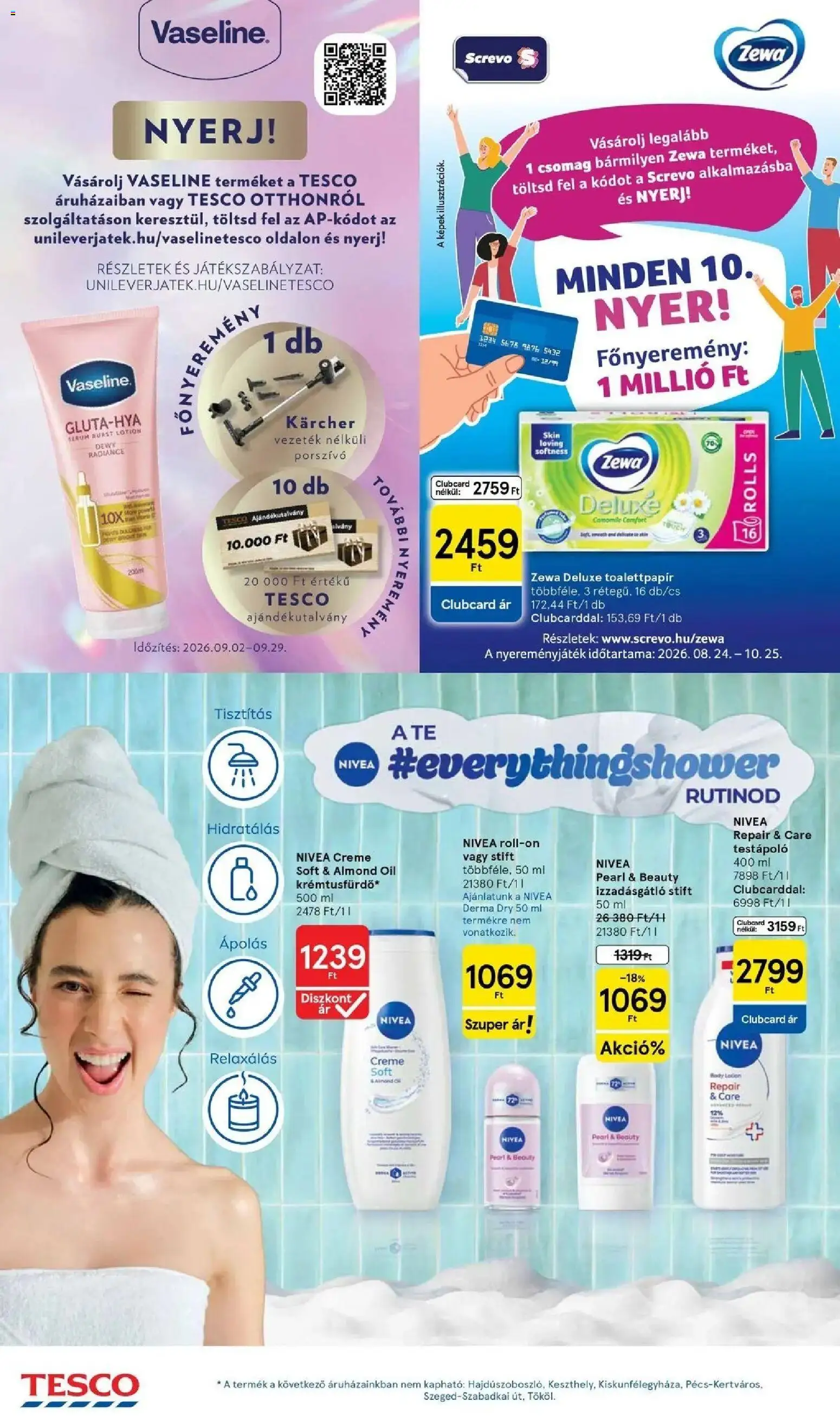 Tesco akciós ujság - amely érvényes a következő dátumtól: 2026.09.03. | Oldal: 26 | Termékek: Body, Stift, Kärcher, Izzadásgátló