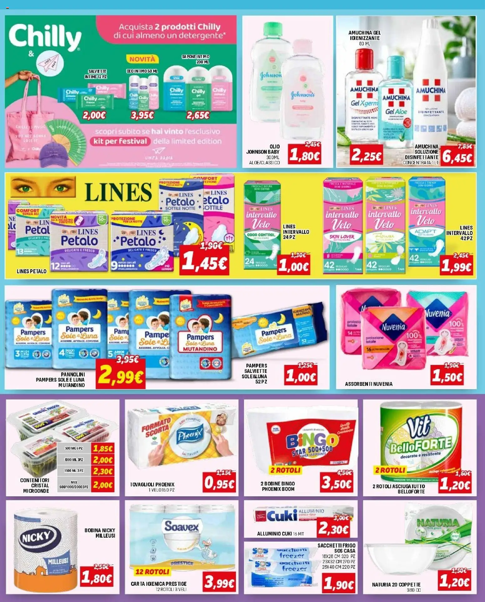 Volantino Orizzonte del 09/07/2026 | Pagina: 3 | Prodotti: Microonde, Pannolini, Pampers, Alluminio