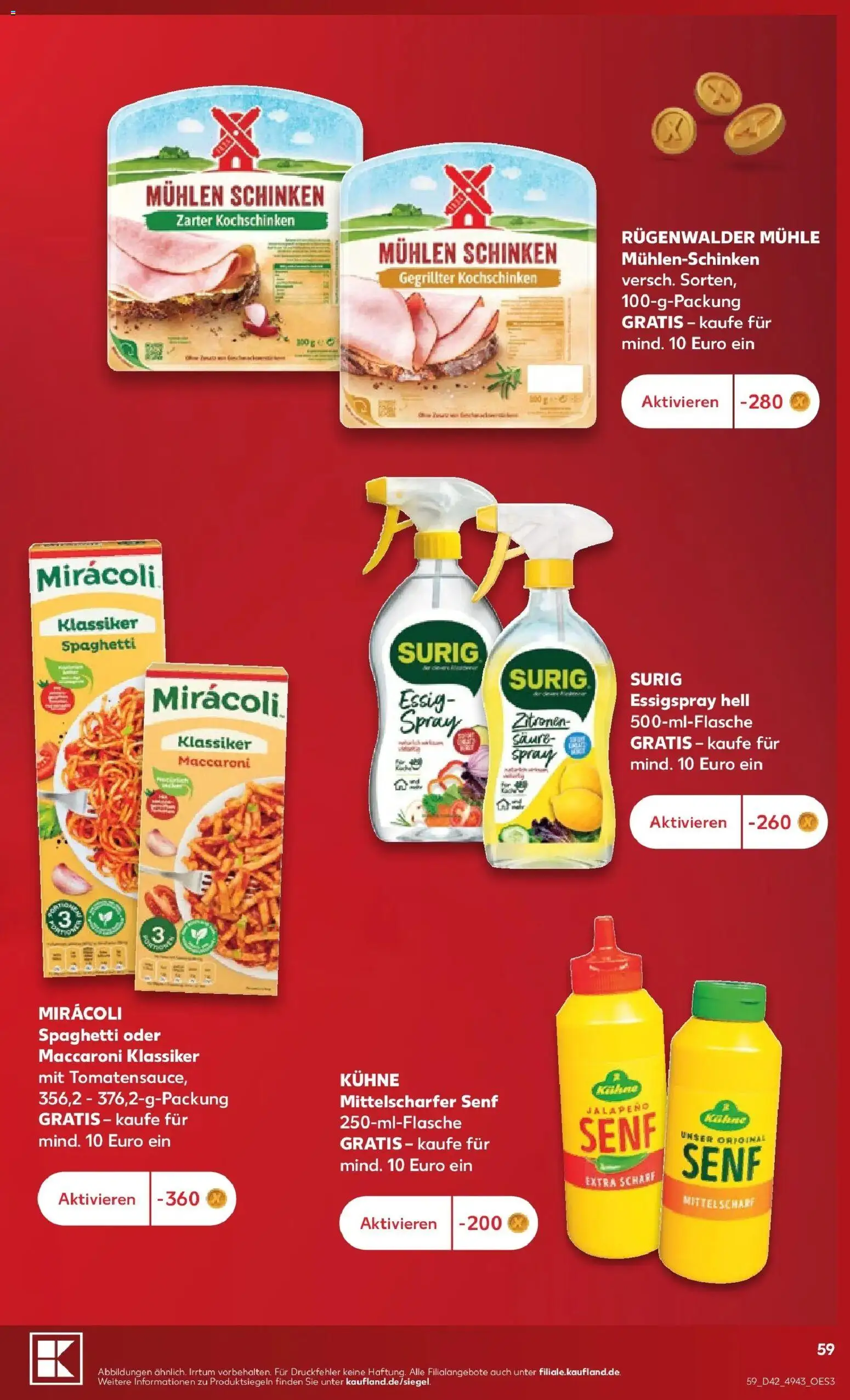 Prospekt Kaufland ab 12.10.2026 » Angebote Online zum Blättern | Seite: 63 | Produkte: Mühle, Essig, Spaghetti, Zitronen