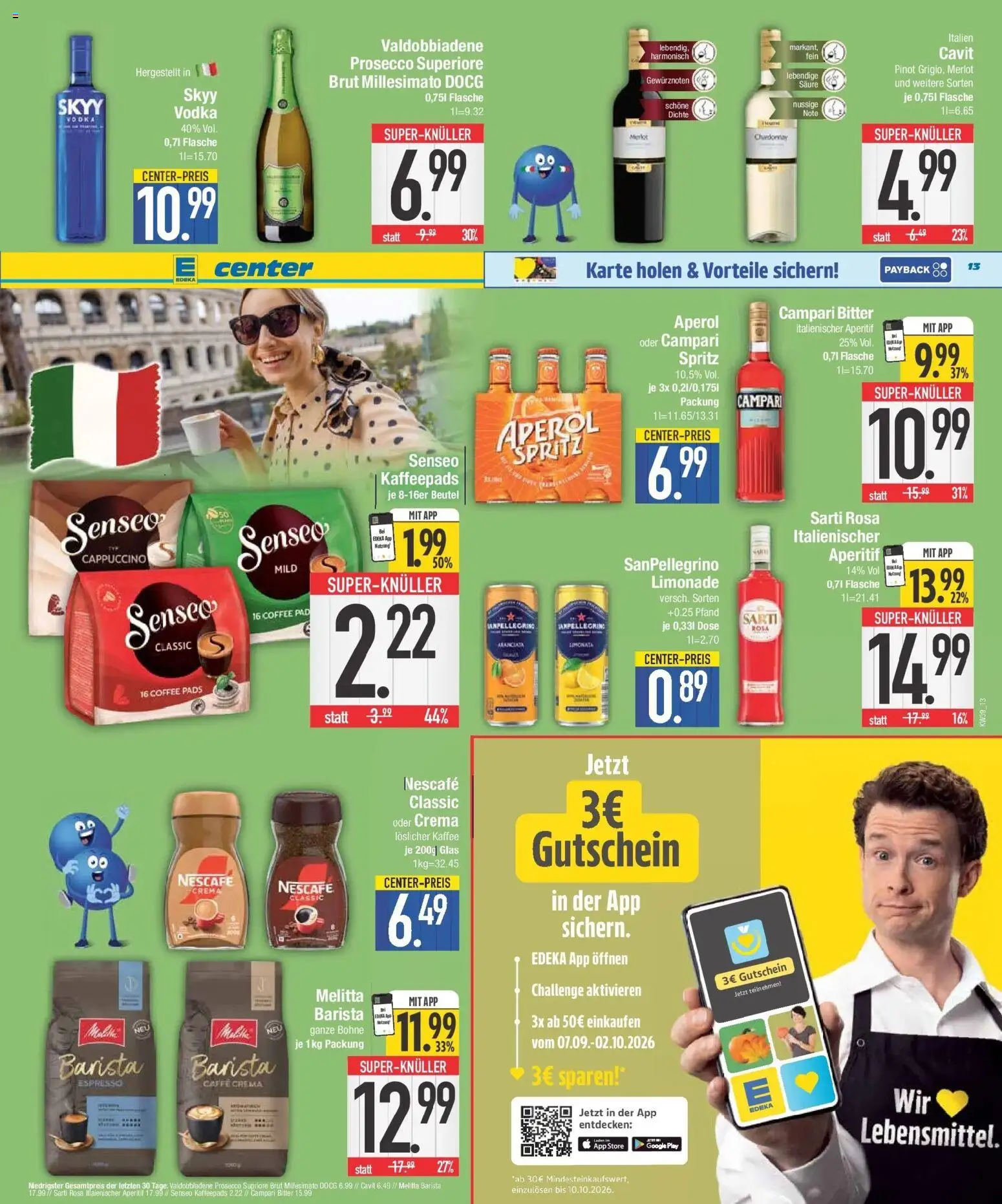 Edeka Prospekt Unterhaching (ab 21.09.2026) » Angebote Online | Seite: 13 | Produkte: Melitta, Senseo, Vodka, Löslicher Kaffee