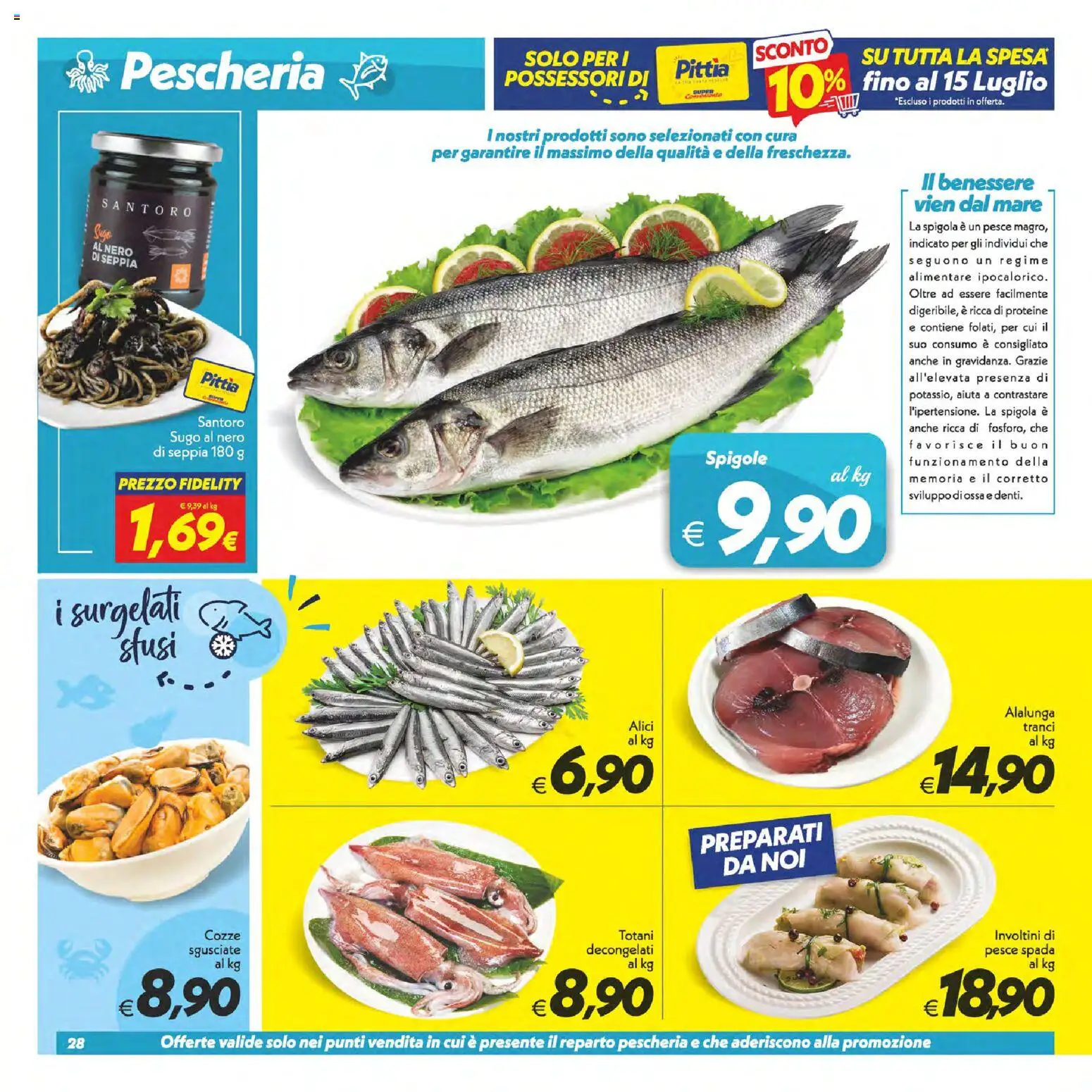 Volantino SuperConveniente del 02/07/2026 | Pagina: 28 | Prodotti: Pesce, Sugo, Pesce spada, Alici