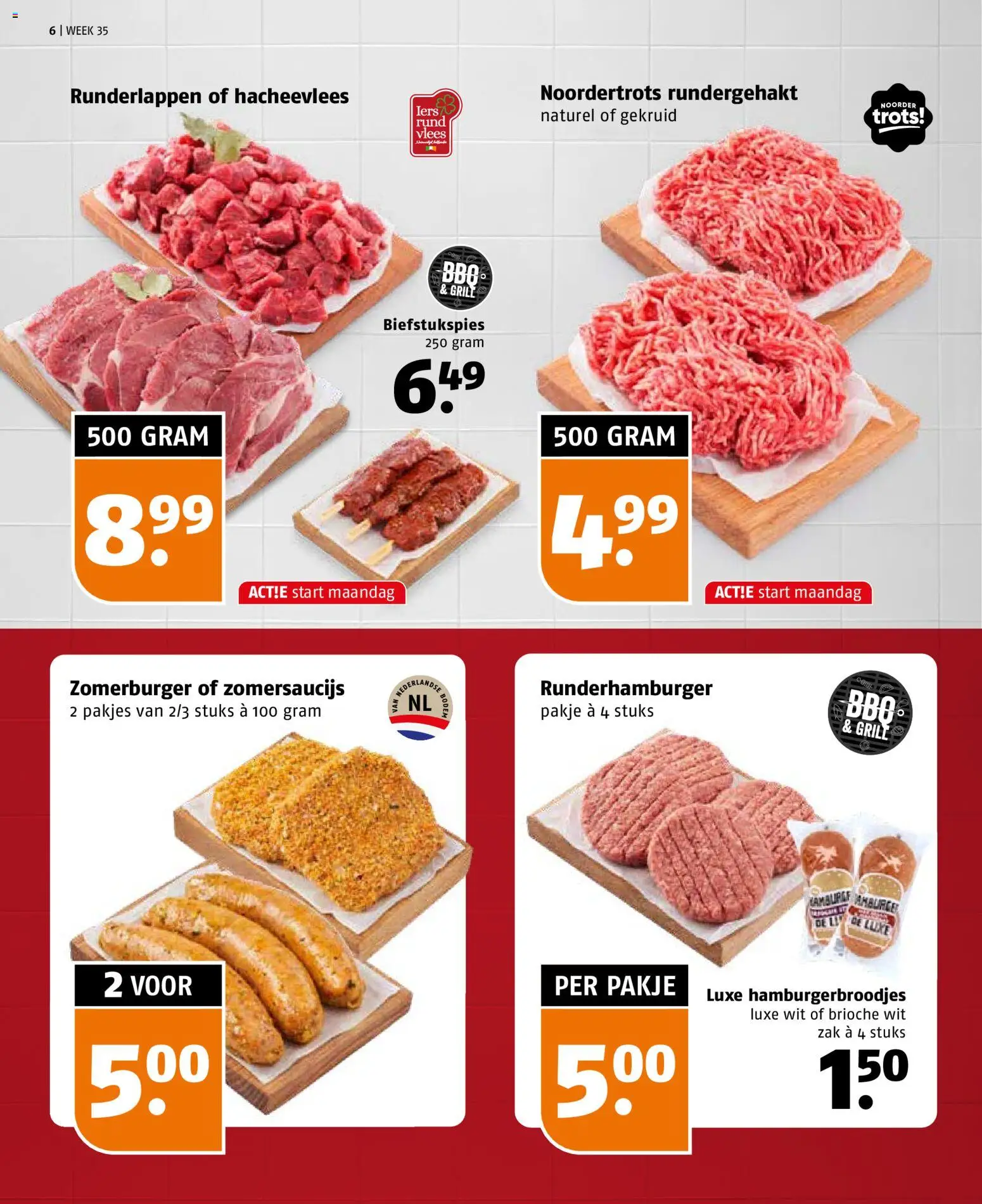 {H1} | Pagina: 6 | Producten: Vlees, Brioche, Zak, Rundergehakt