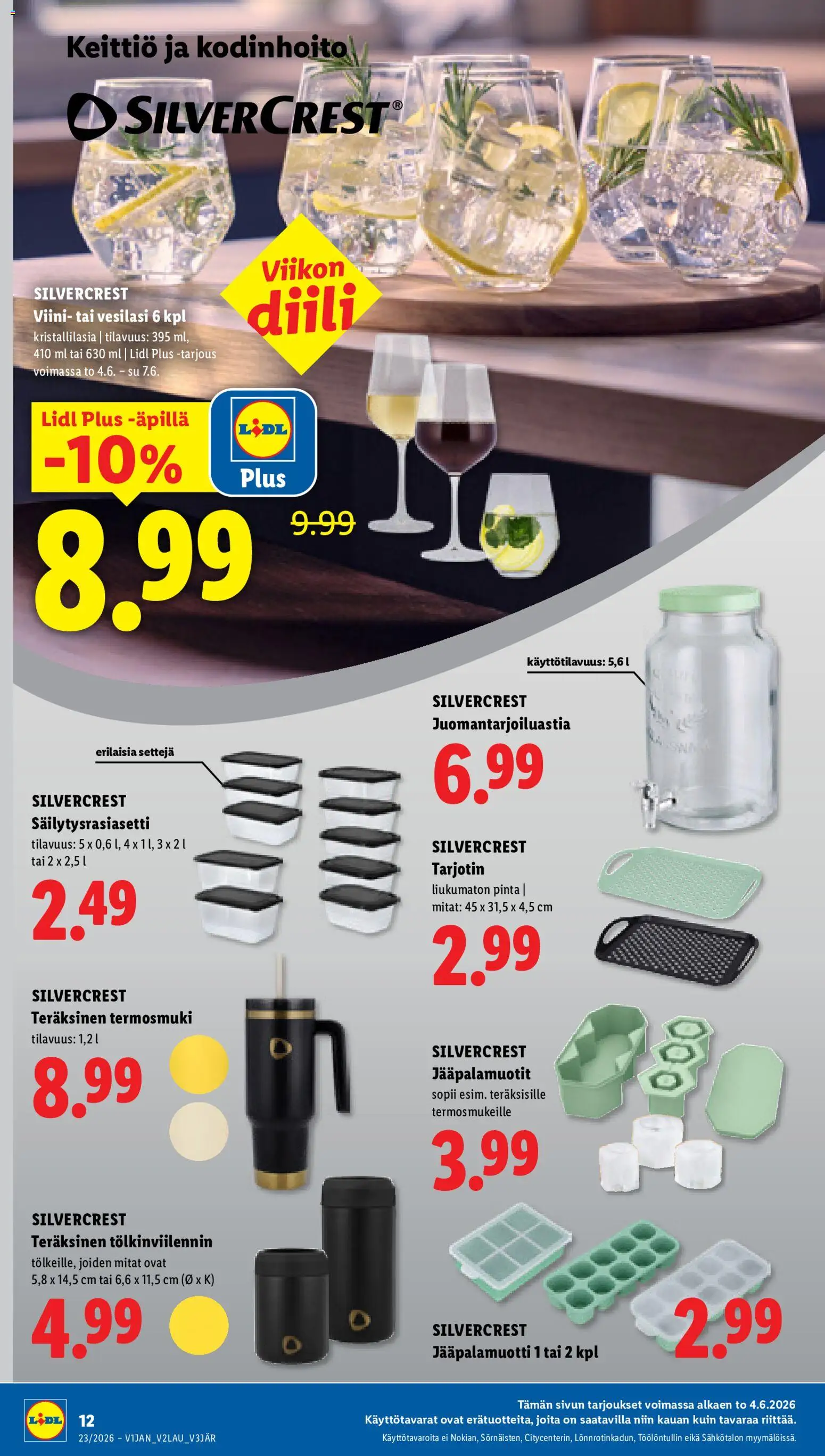 Lidl tarjoukset - Tampere – voimassa 04.06.2026 alkaen | Sivu: 16 | Tuotteet: Keittiö, Viini, Tarjotin