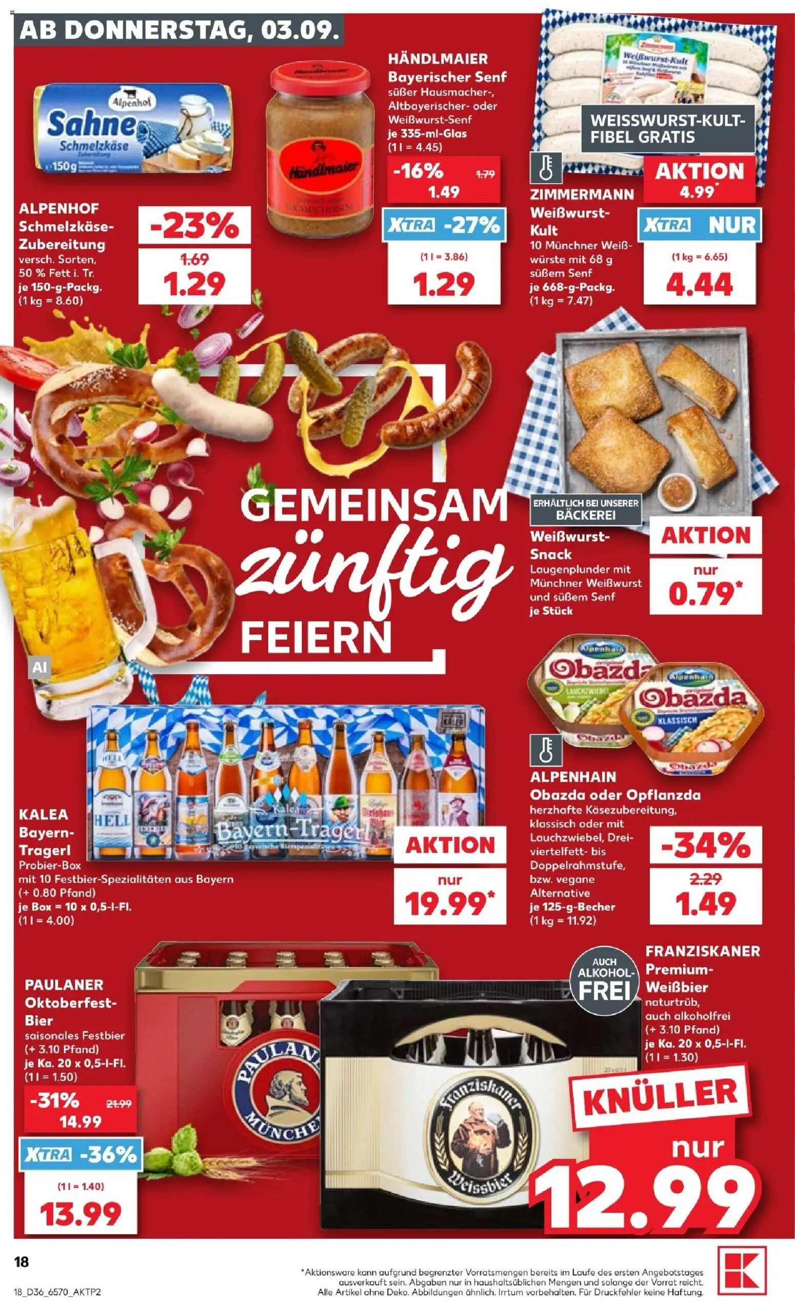 Kaufland Prospekt Speyer – gültig ab 03.09.2026 | Seite: 18 | Produkte: Eier, Gouda, Creme, Knoblauch