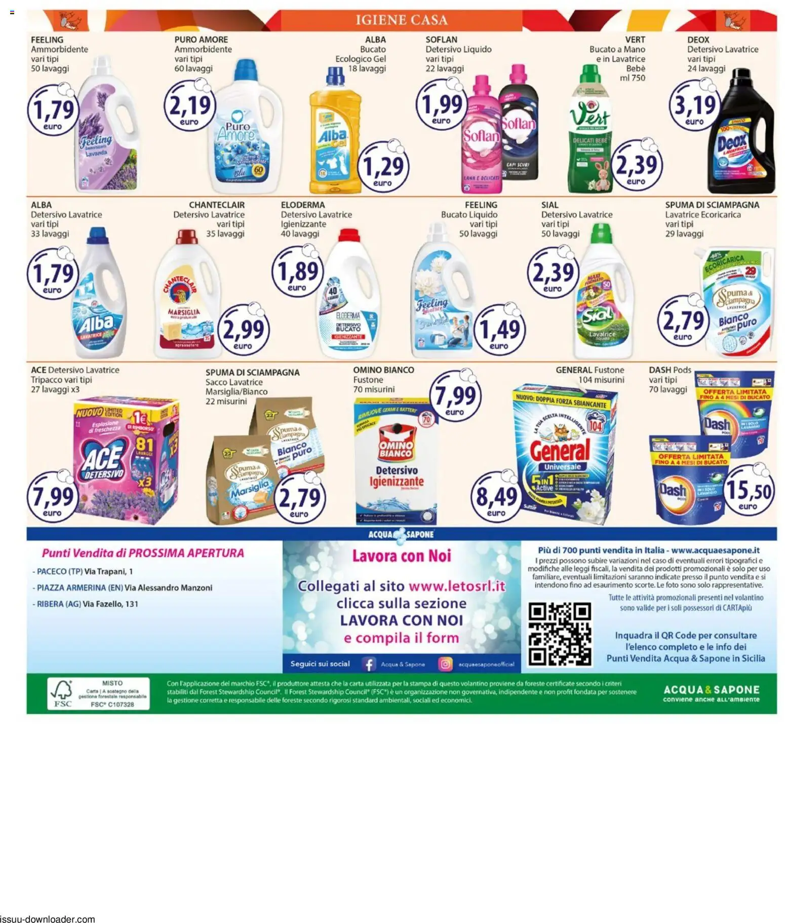 Volantino Acqua e Sapone del 15.06.2026 | Pagina: 20 | Prodotti: Sapone, Sgrassatore, Lavatrice, Stampa
