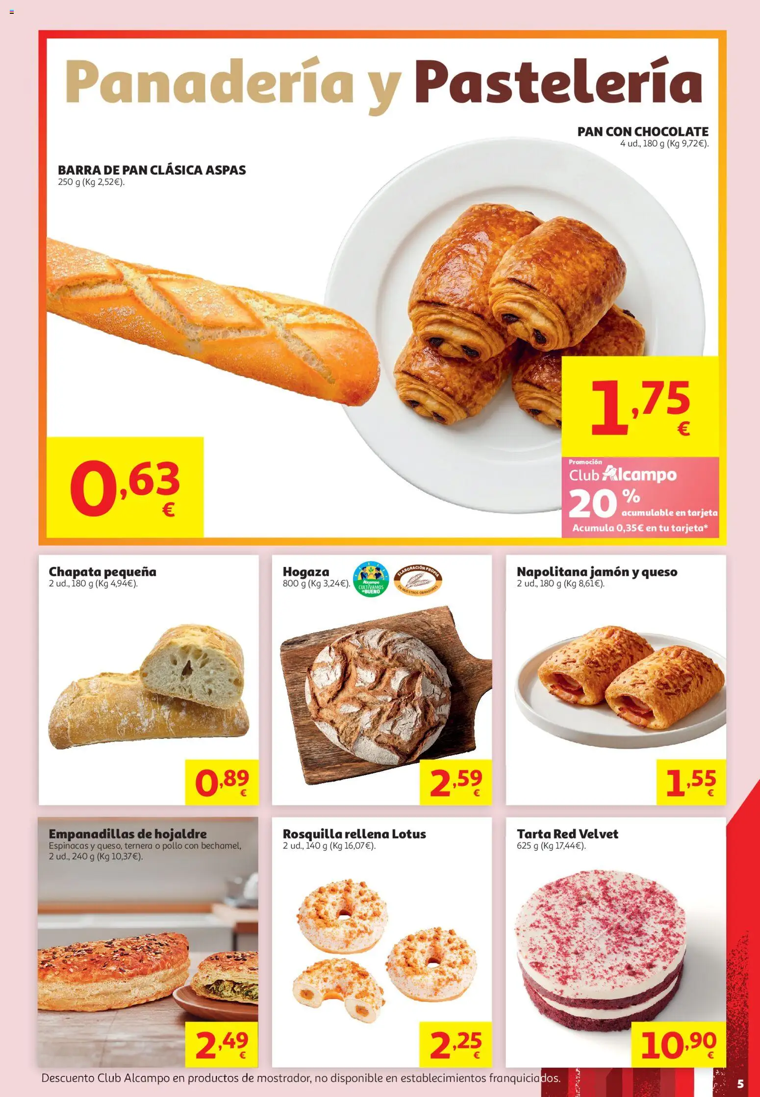 Alcampo - HG General │ válido desde el 16.06.2026 | Página: 5 | Productos: Queso, Jamón, Πορσελάνη, Panadería