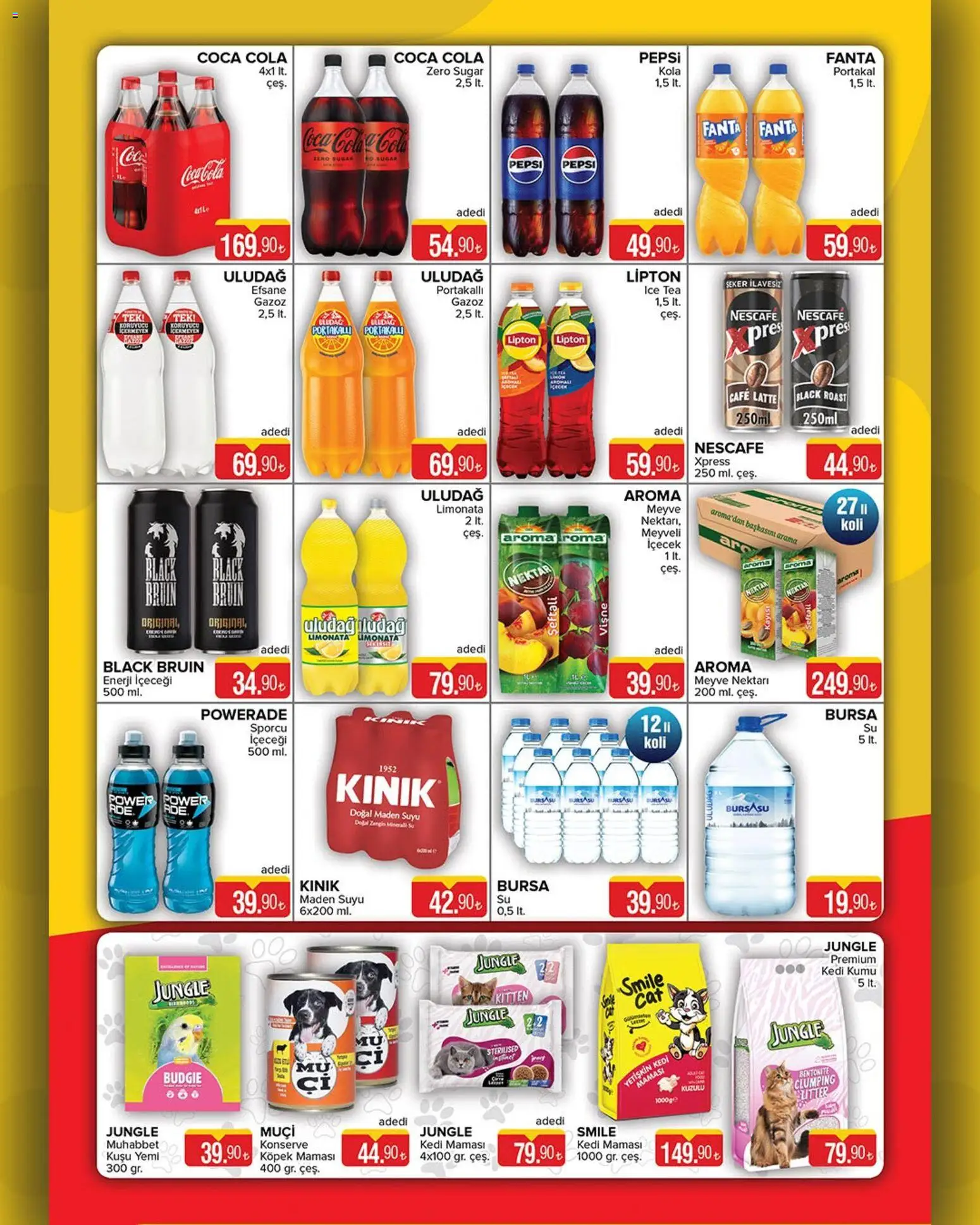 Seyhanlar Market Katalog - 10.06.2026 tarihinden itibaren geçerlidir | Sayfa: 5 | Ürünler: Meyve, Maden suyu, Fanta, Yetişkin Kedi Maması