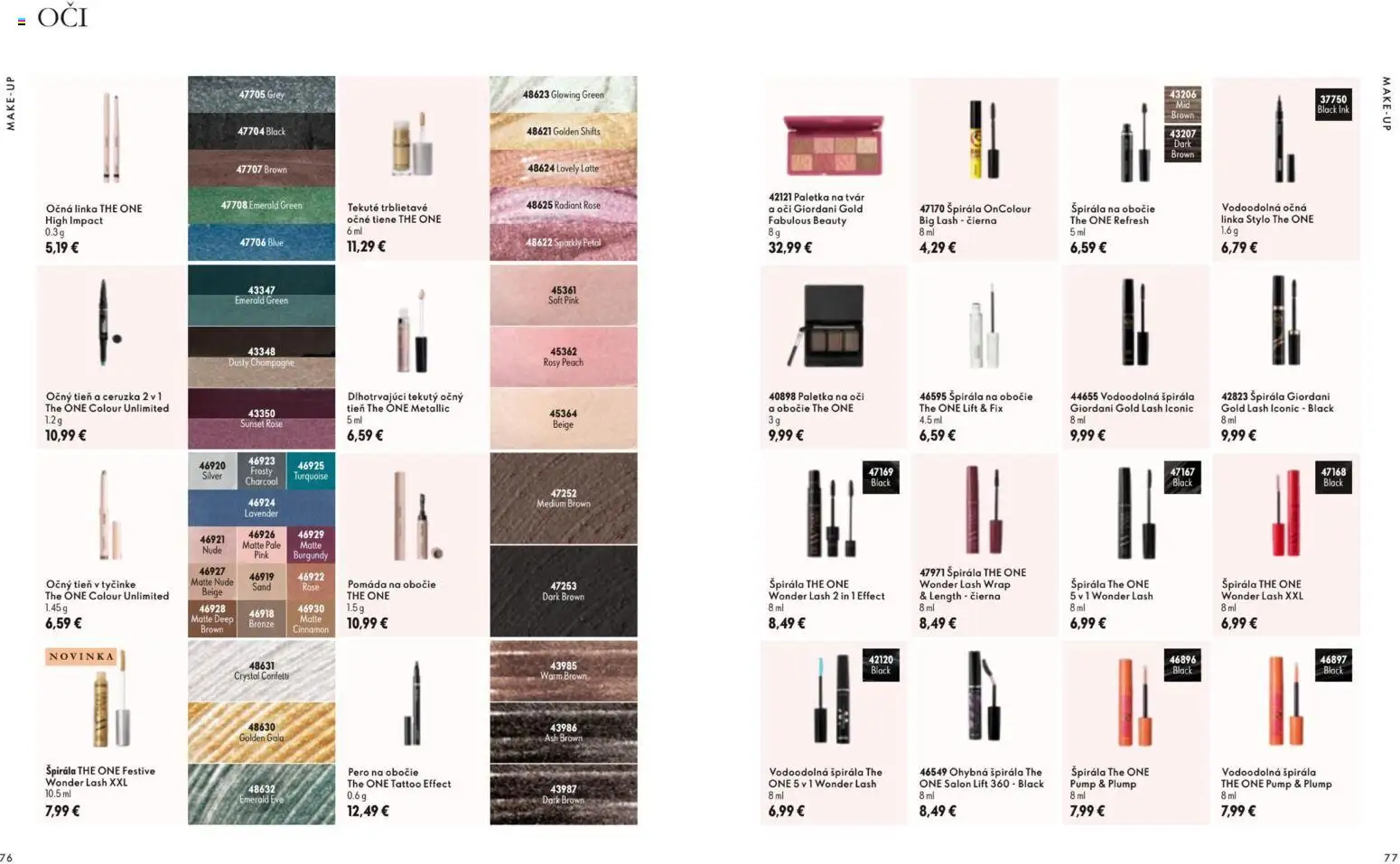 Nové Oriflame akcie – leták je platný od 11.11.2026 | Strana: 39 | Produkty: Make up, Pero, Očné tiene, Očná linka