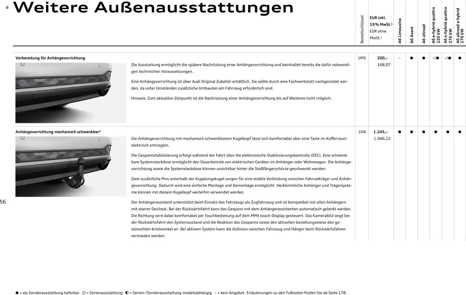Audi A6 – gültig ab 28.10.2025 | Seite: 56 | Produkte: Apple, Telefon, Radio
