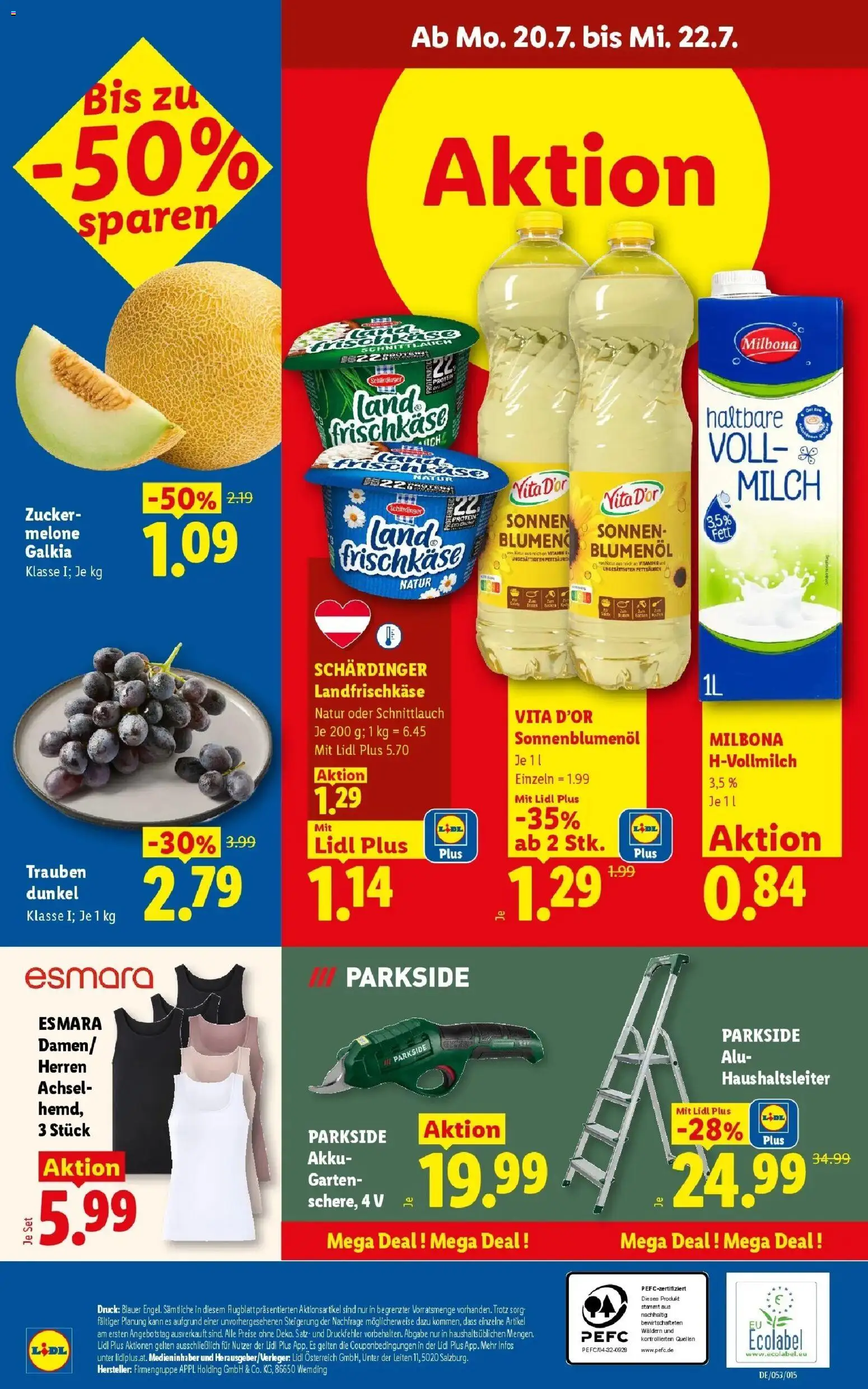 Lidl Flugblatt - Jenbach, Eferding, Dornbirn gültig ab 16.07.2026 | Seite: 30 | Produkte: Zucker, Melone, Milch