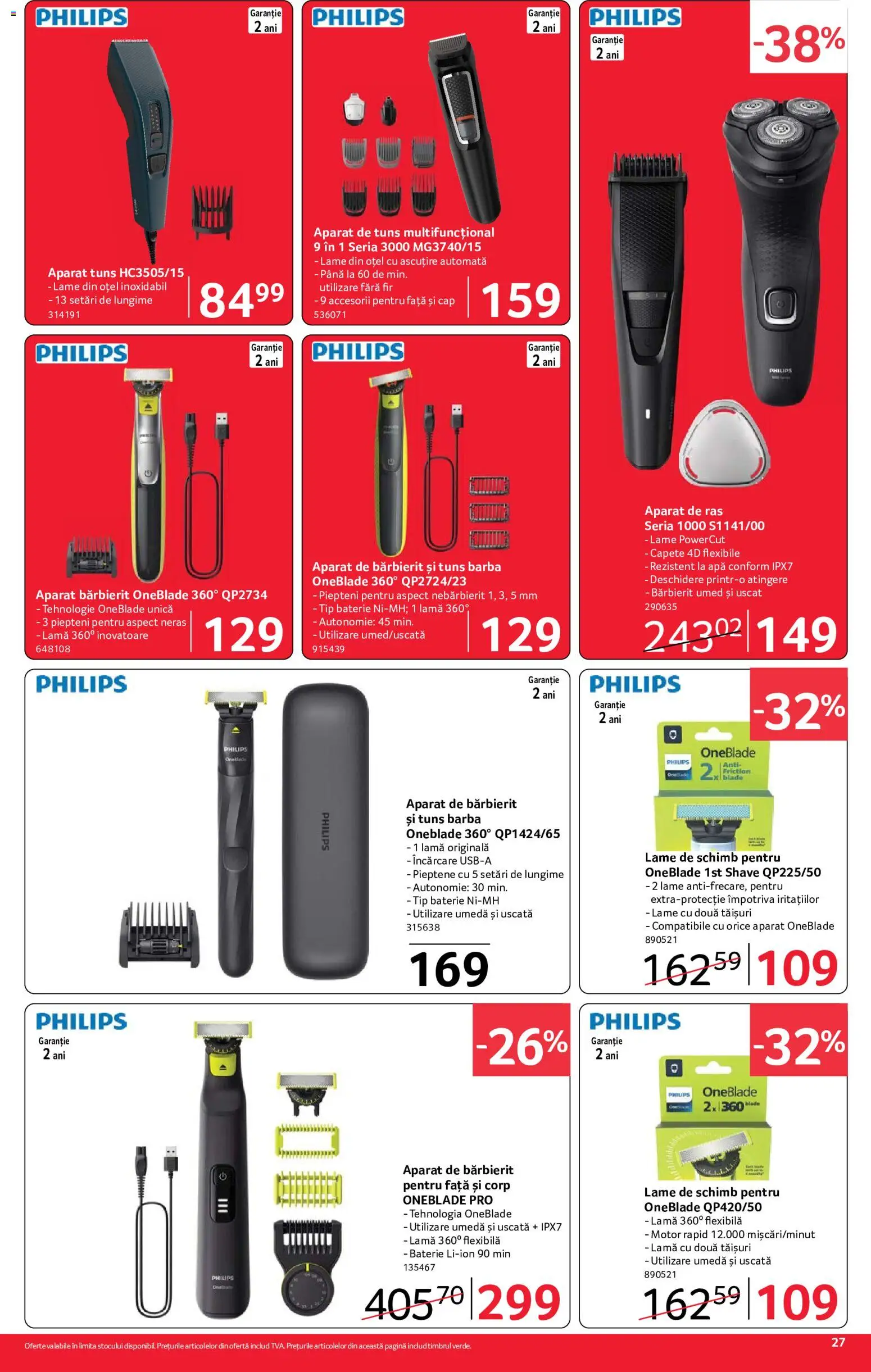 Noul catalog Selgros – valabil de la 24.07.2026 | Pagină: 27 | Produse: Enginar, Pieptene, Aparat De Ras, Baterie