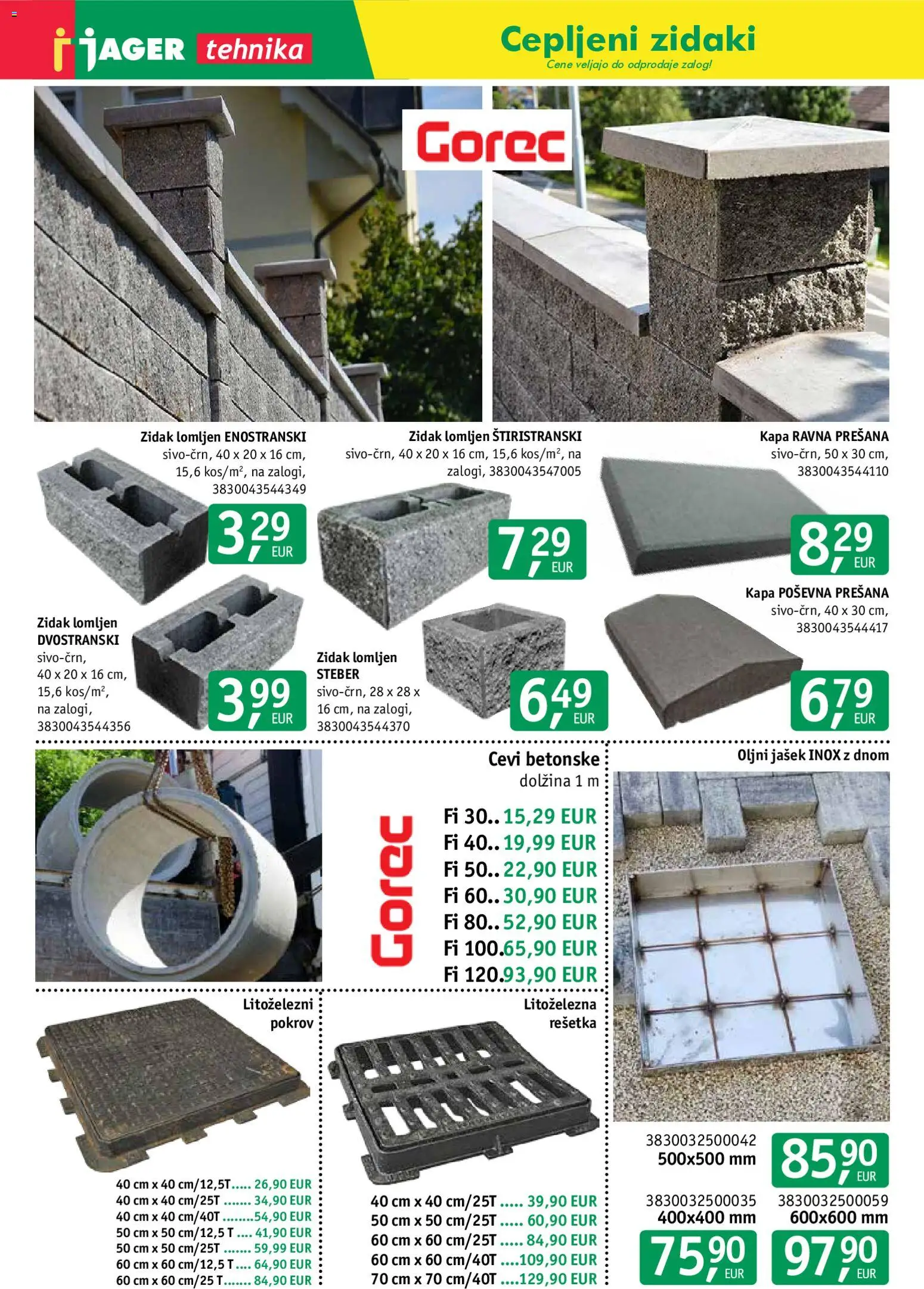 Novi Jager katalog ponudbe – veljaven od 21.08.2026 | Stran: 11 | Izdelki: Zidak, Kapa