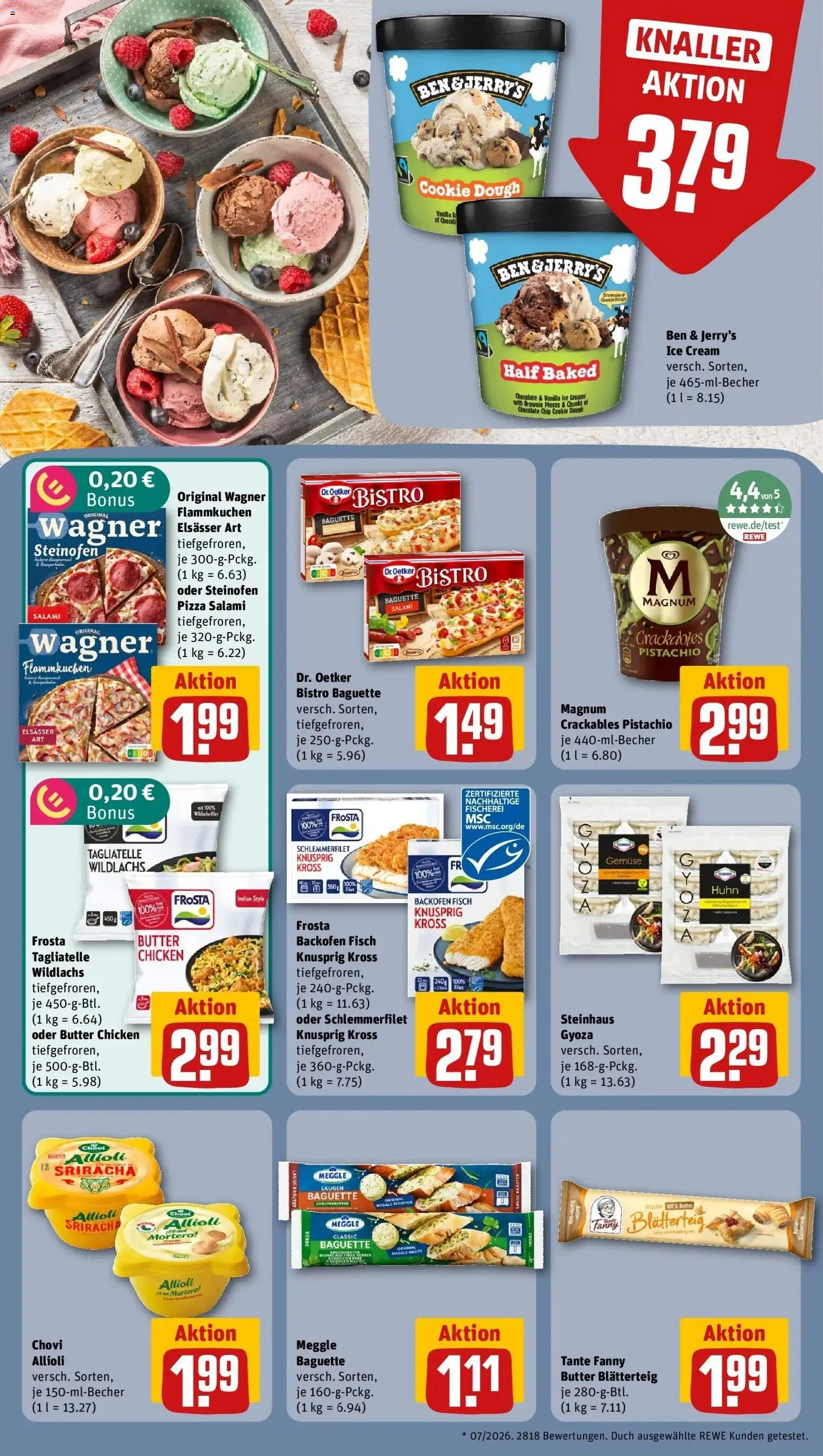 REWE Prospekt ab 24.08.2026 zum Blättern » Angebote | Seite: 14 | Produkte: Butter, Baguette, Ben & Jerry's, Backofen
