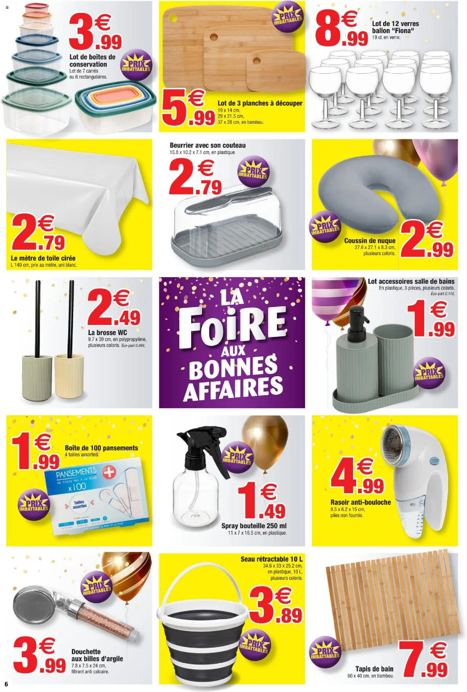 {H1} | Page: 6 | Produits: Rasoir, Verres ballon, Ballon, Verres