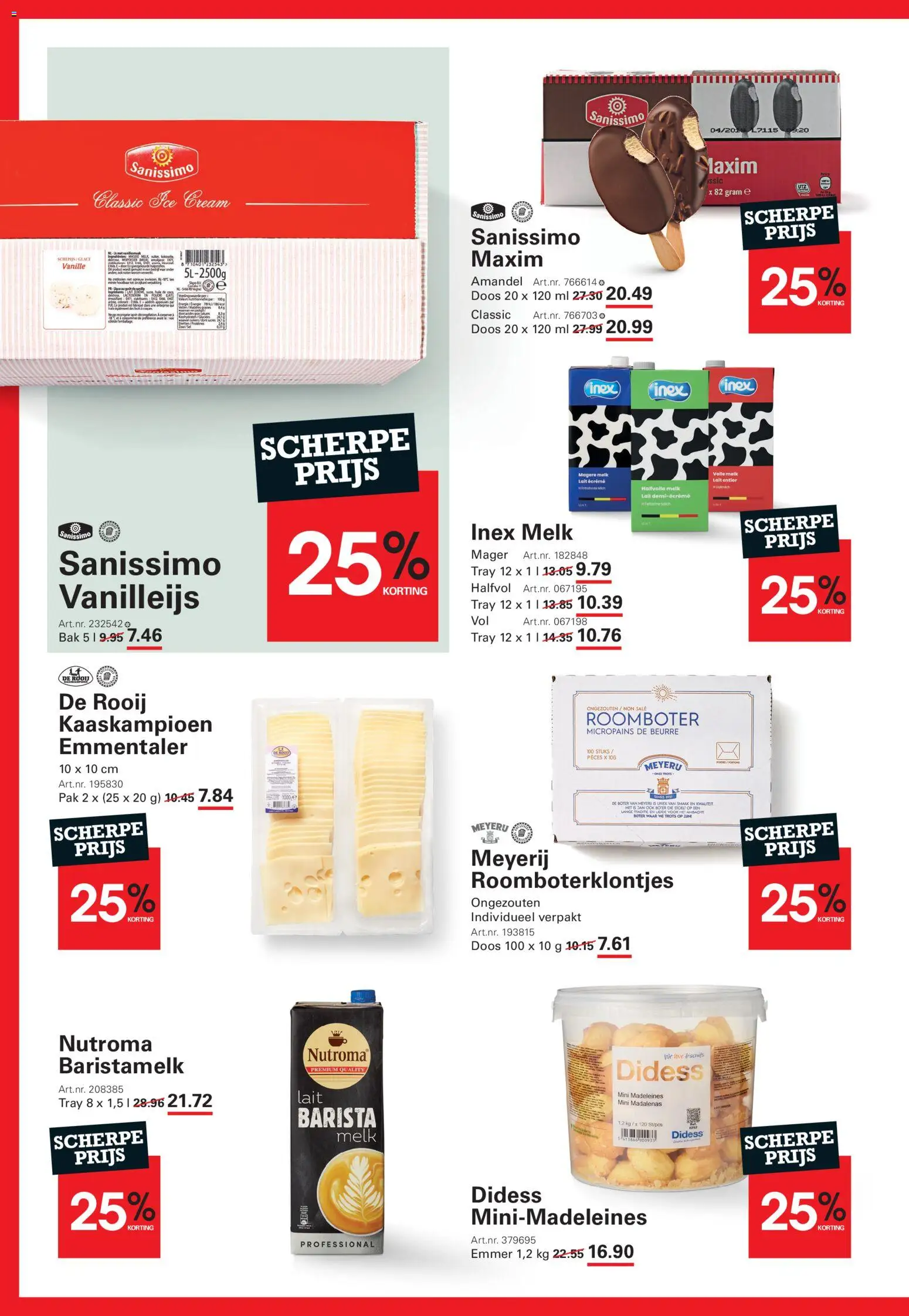 {H1} | Pagina: 4 | Producten: Roomboter, Magere melk, Stoel, Boter