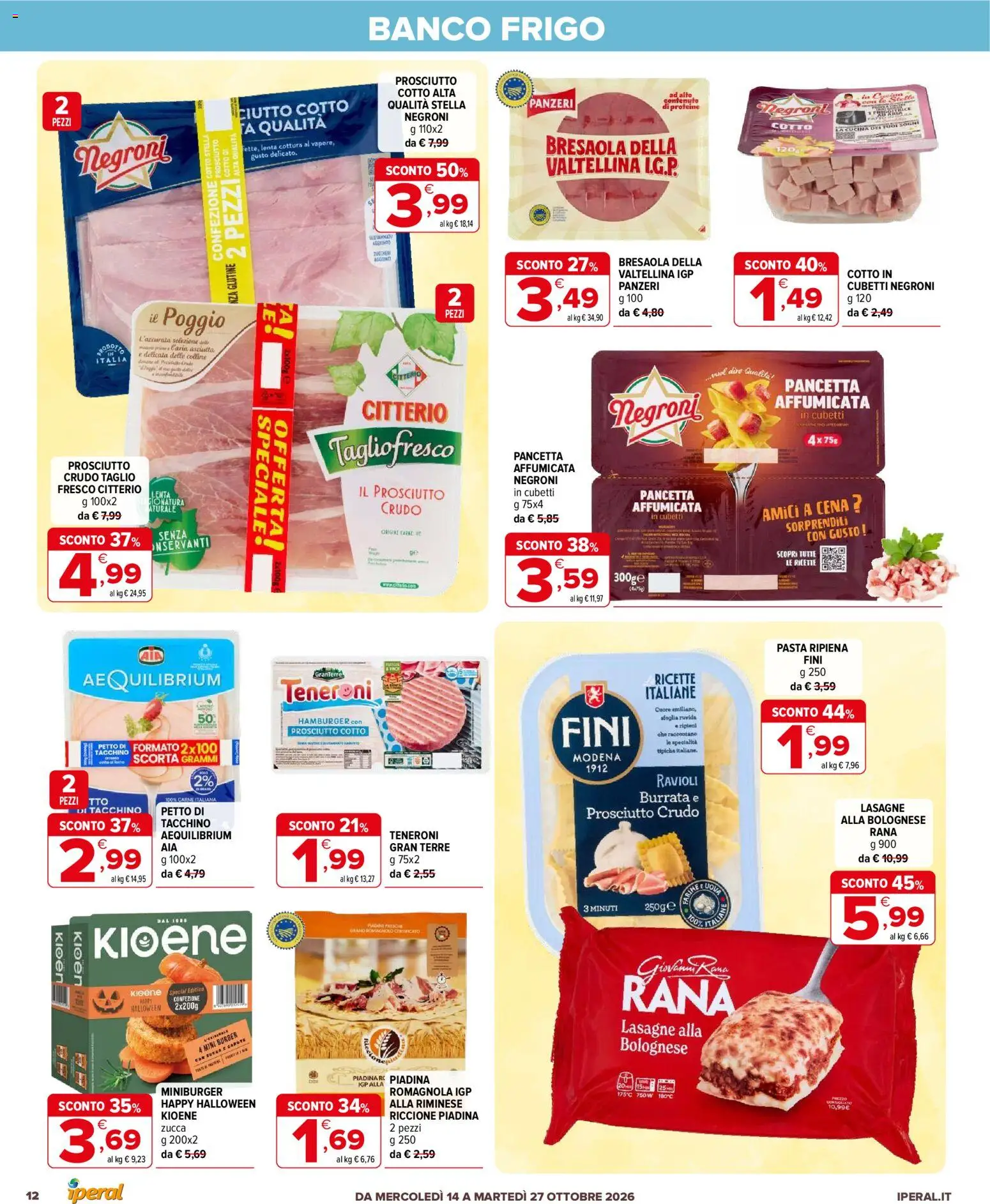 Volantino Iperal del 14/10/2026 | Pagina: 12 | Prodotti: Bresaola, Taglio, Zucca, Specialità