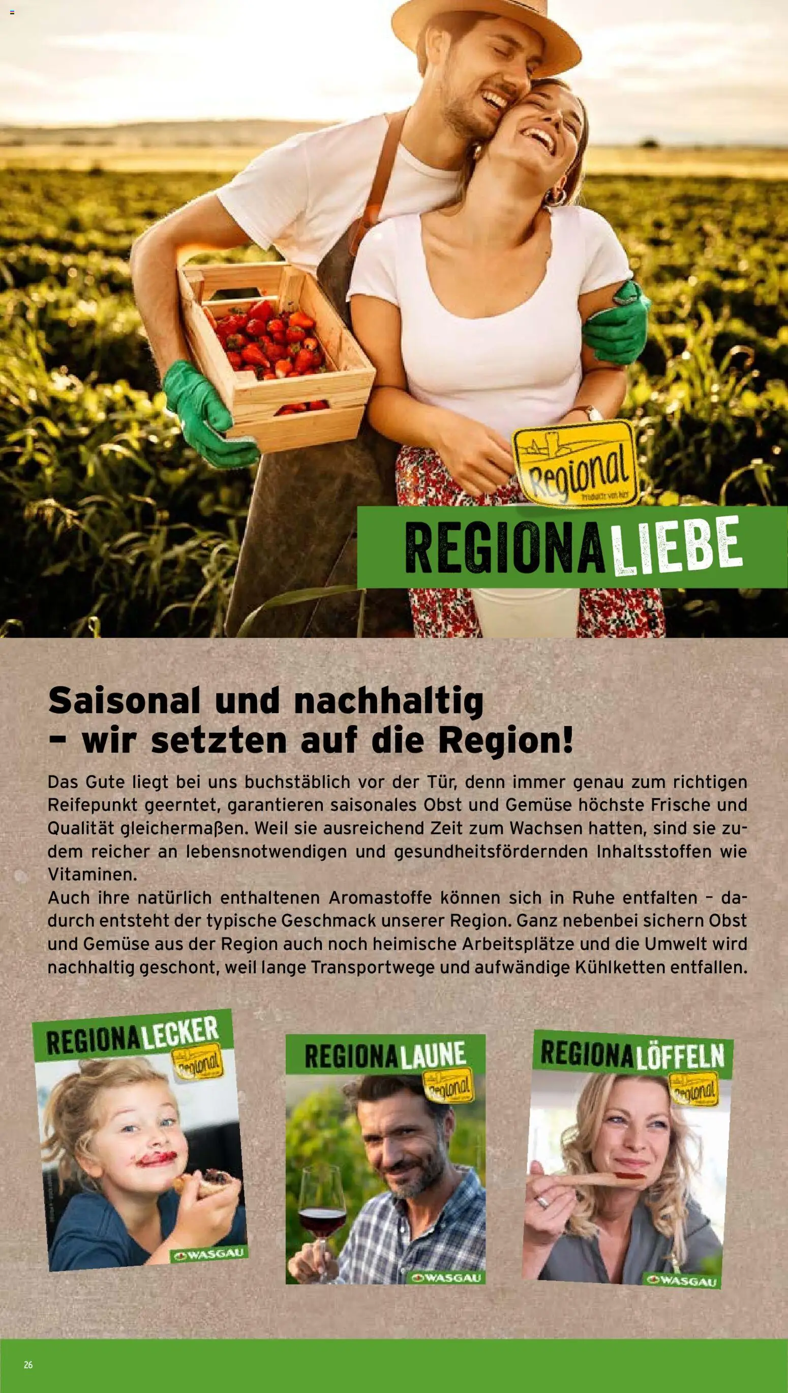 Wasgau Prospekt – gültig ab 31.08.2026 | Seite: 26 | Produkte: Gemüse, Obst