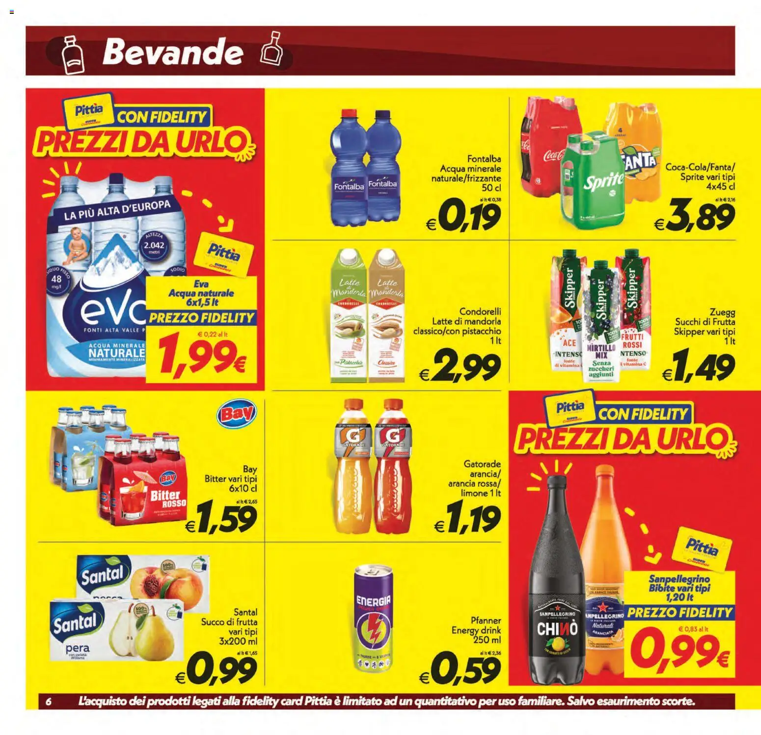 Volantino SuperConveniente del 31/07/2026 | Pagina: 6 | Prodotti: Latte, Limone, Pera, Succo di frutta