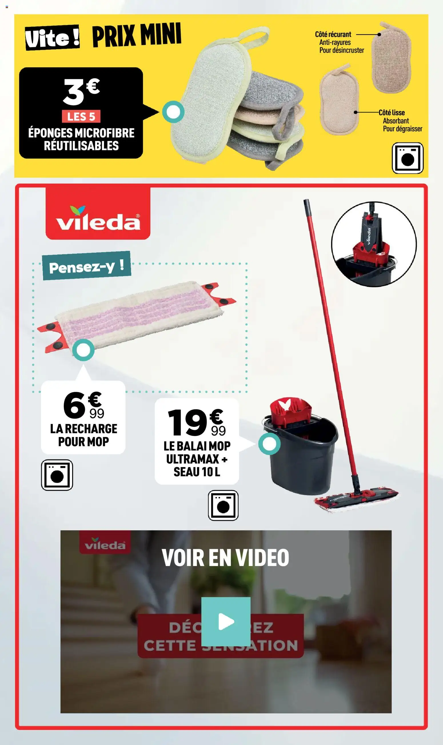 {H1} | Page: 44 | Produits: Vidéo, Éponges, Balai, Vileda