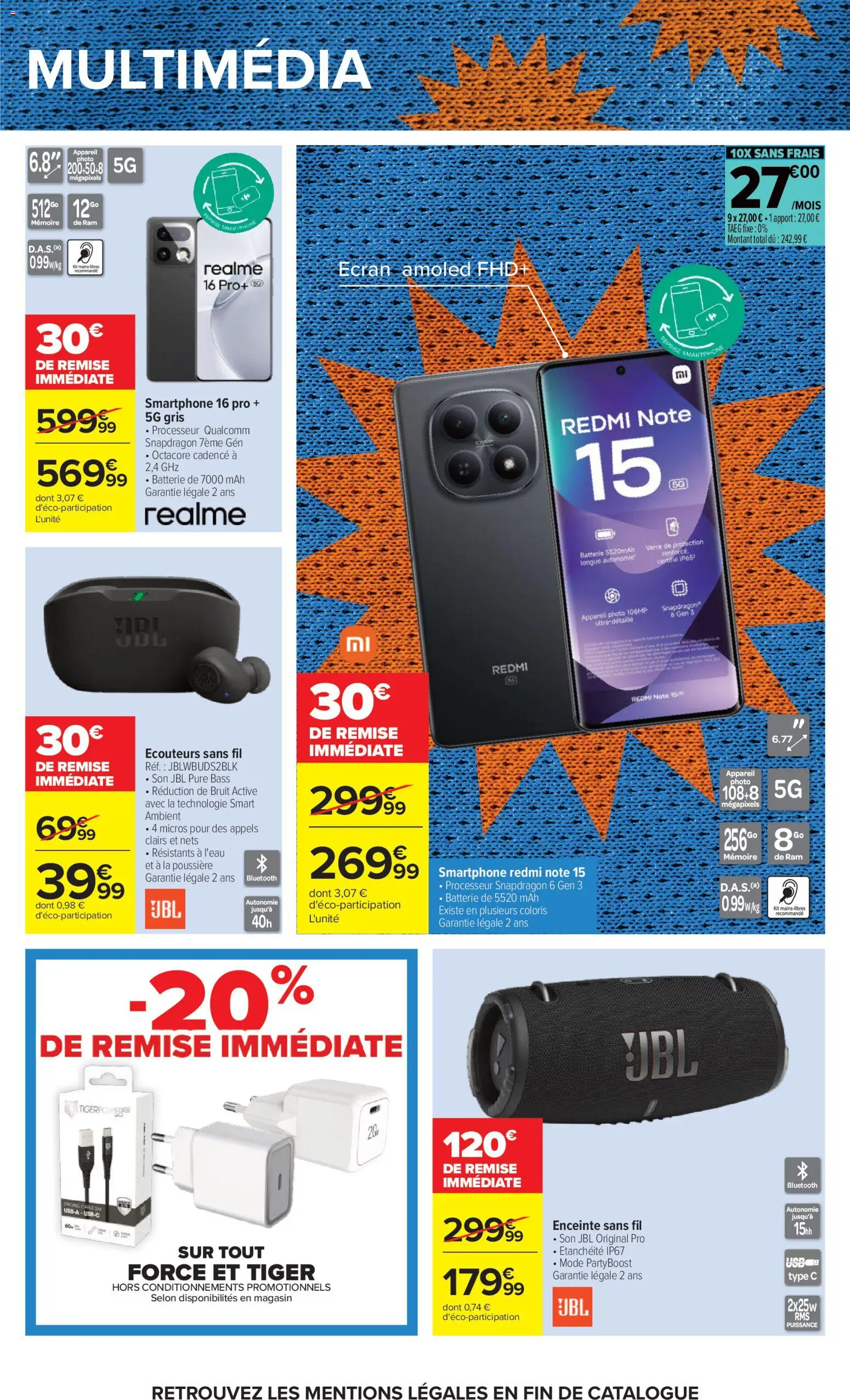 {H1} | Page: 85 | Produits: Smartphone, Écouteurs, Enceinte, Batterie