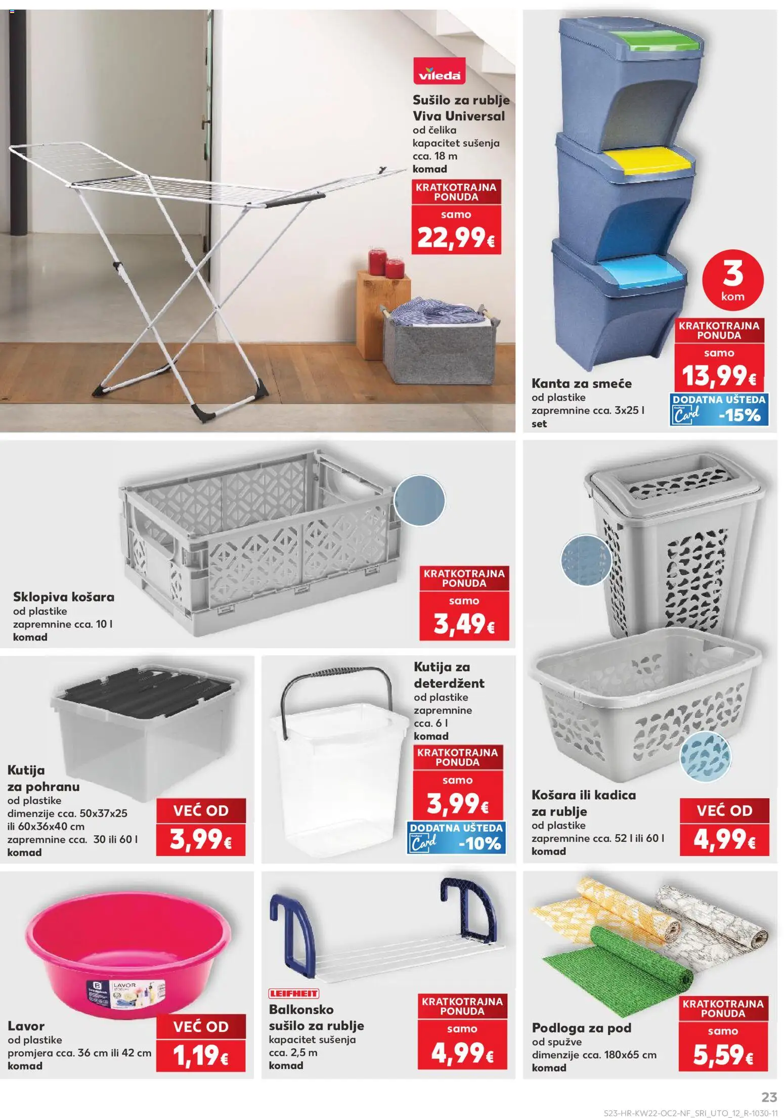 Kaufland katalog | vrijedi od 27.05.2026 | Stranica: 23 | Proizvodi: Kutija, Košara, Lavor, Vileda