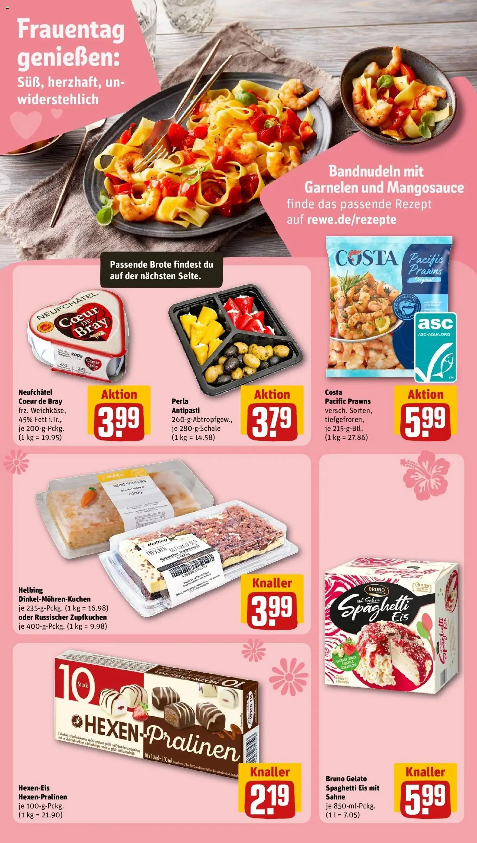 Rewe Prospekt Halle (Saale)	 – gültig ab 02.03.2026 | Seite: 14 | Produkte: Schokolade, Garnelen, Sahne, Eis
