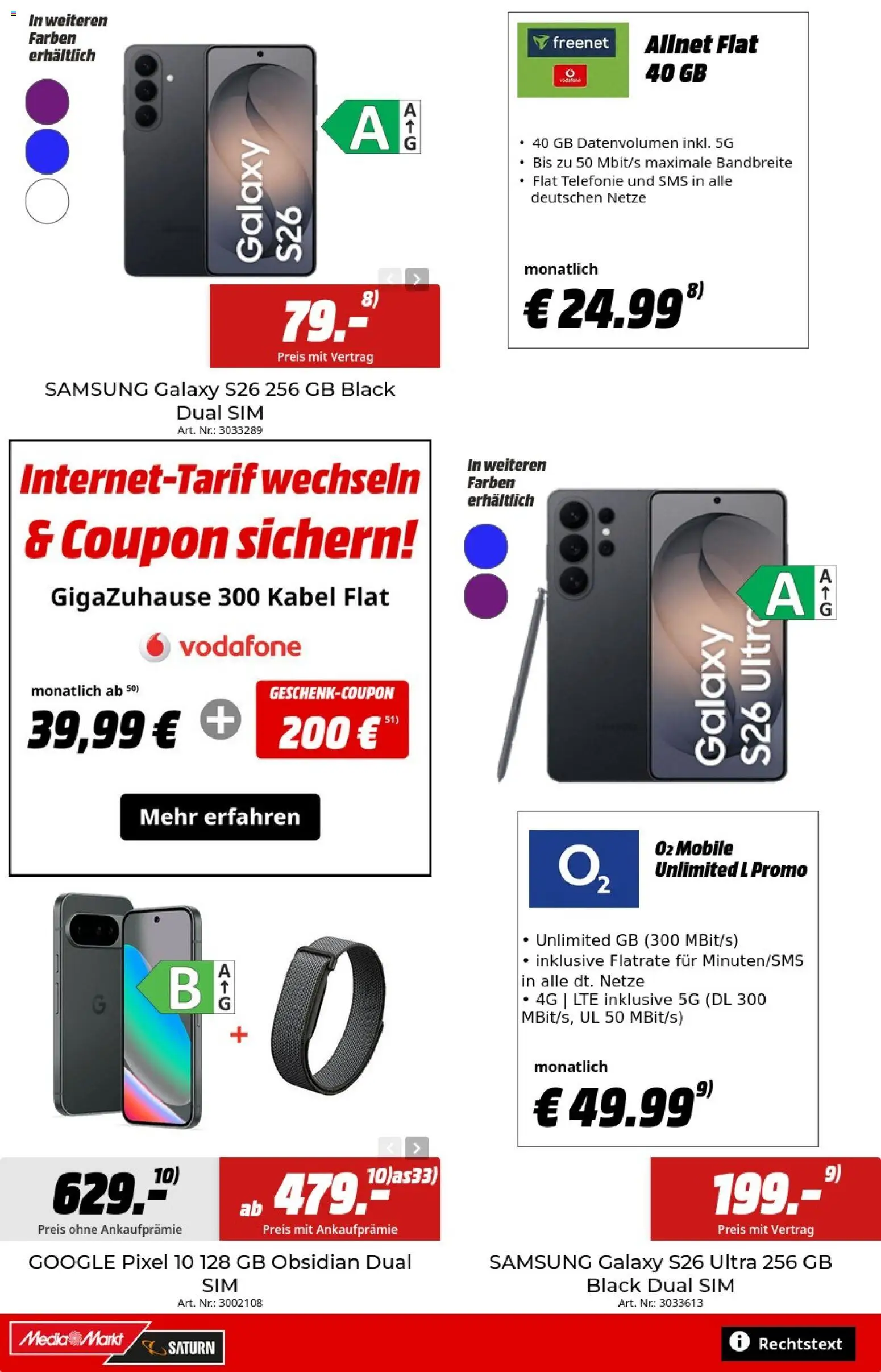 Media Markt Prospekt – gültig ab 20.07.2026 | Seite: 4 | Produkte: Kabel, Samsung