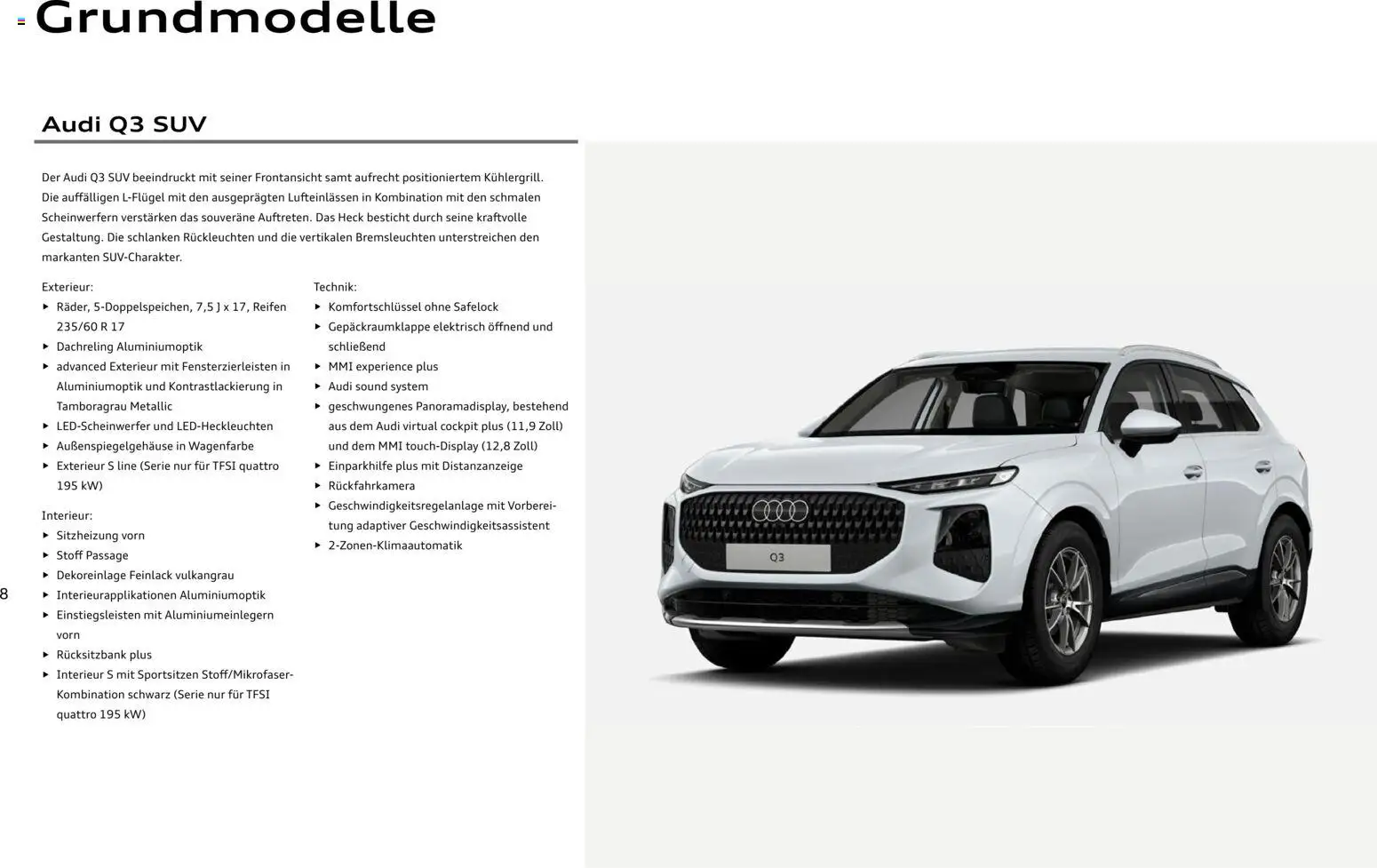 Audi Q3 – gültig ab 29.01.2026 | Seite: 8