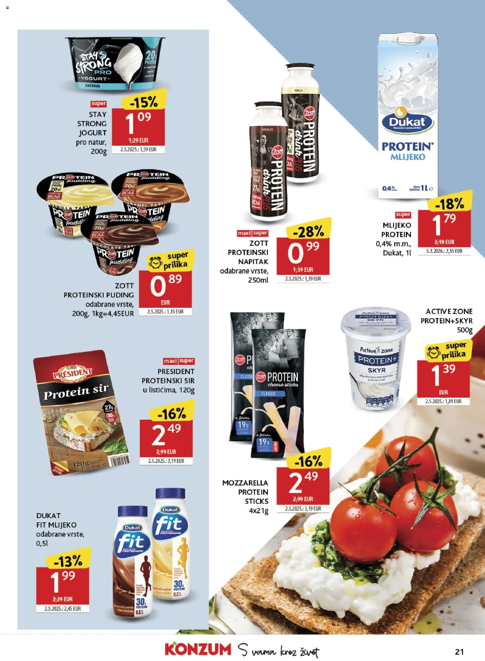 Konzum katalog | vrijedi od 02.09.2026 | Stranica: 21 | Proizvodi: Protein, Proteinski puding, Mlijeko, Napitak