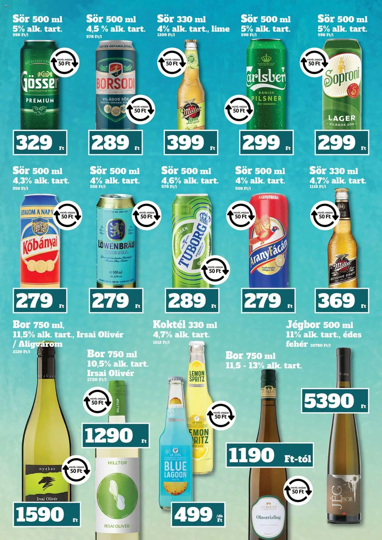 Family Diszkont akciós ujság - amely érvényes a következő dátumtól: 2026.10.08. | Oldal: 30 | Termékek: Miller, Soproni, Irsai Olivér, Borsodi