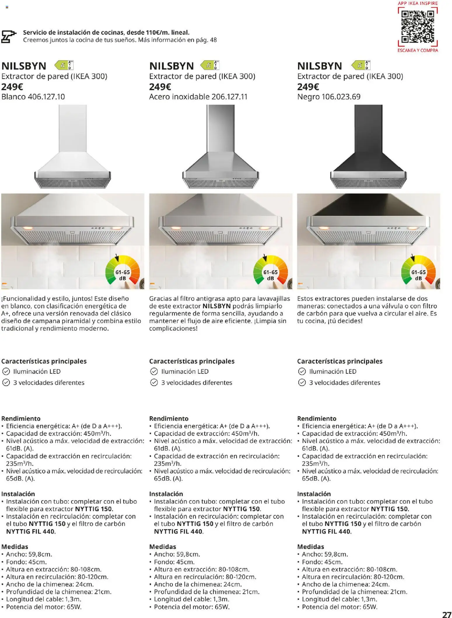 IKEA - Electrodomésticos │ válido desde el 01/09/2026 | Página: 27 | Productos: Cable, Cocina, Lavavajillas, Iluminación