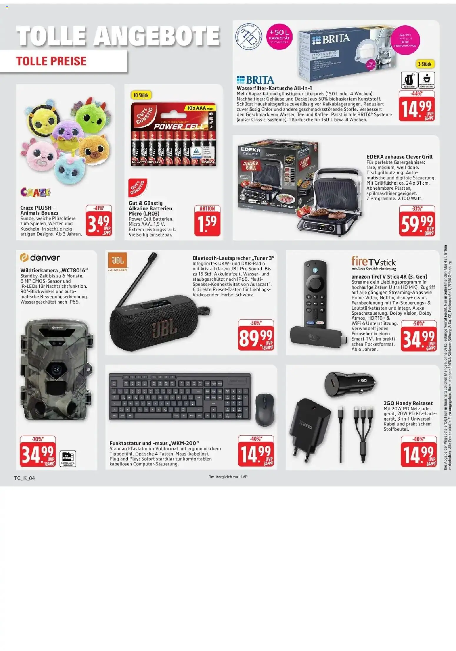 Edeka Prospekt Speyer (ab 14.09.2026) » Angebote Online | Seite: 51 | Produkte: Grill, Batterien, Tee, Fernseher