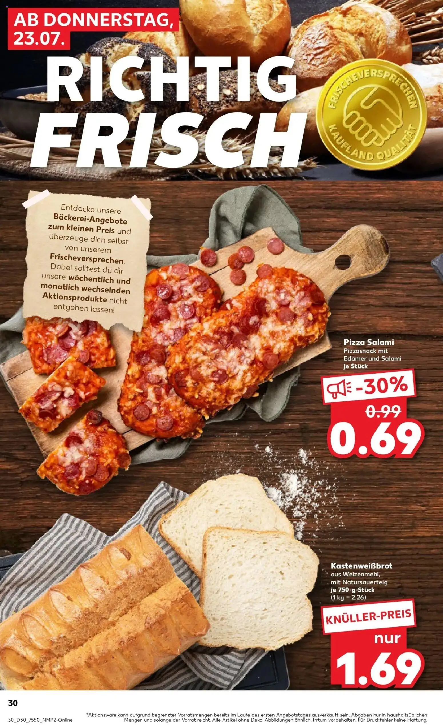 Kaufland Prospekt Igersheim – gültig ab 20.07.2026 | Seite: 39 | Produkte: Edamer, Salami, Pizza