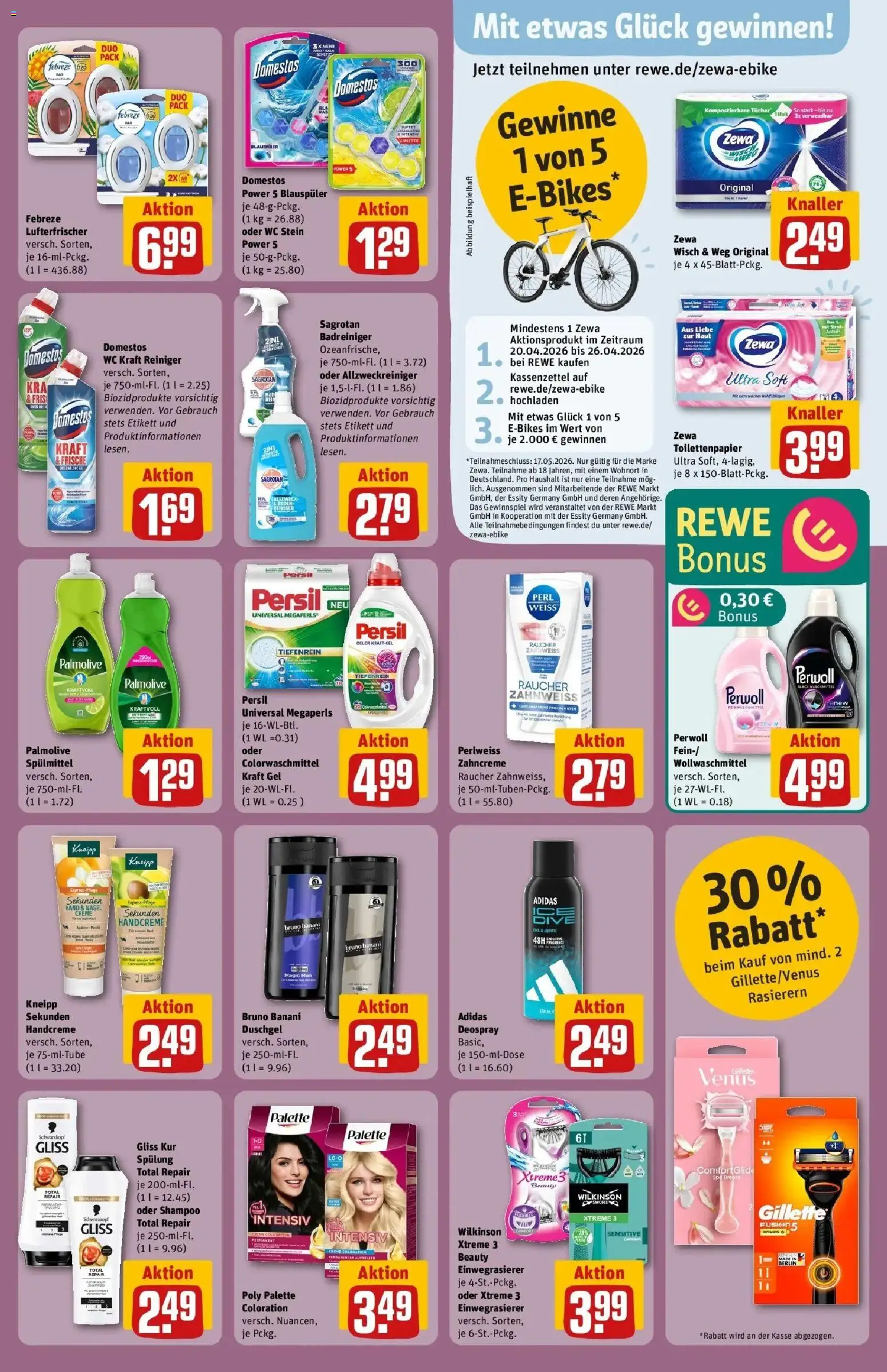 Rewe Prospekt Pegnitz	 – gültig ab 20.04.2026 | Seite: 29 | Produkte: Handcreme, Waschmittel, Deospray, Persil