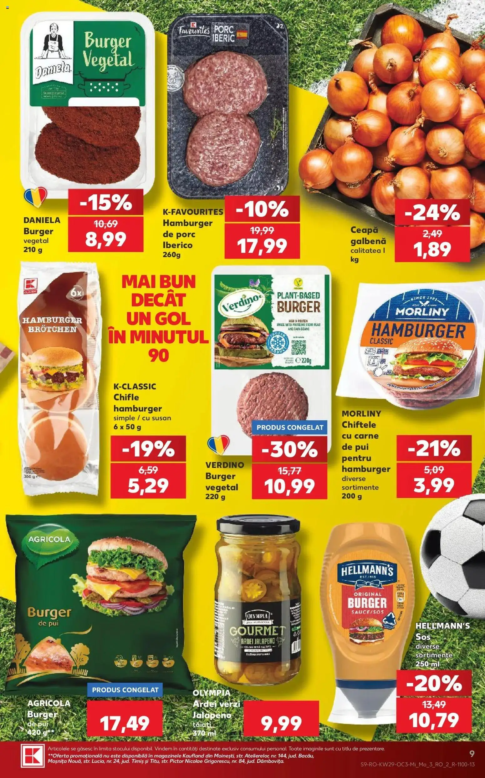 Noul catalog Kaufland – valabil de la 15.07.2026 | Pagină: 9 | Produse: Proteine, Ardei, Chiftele, Ceapă