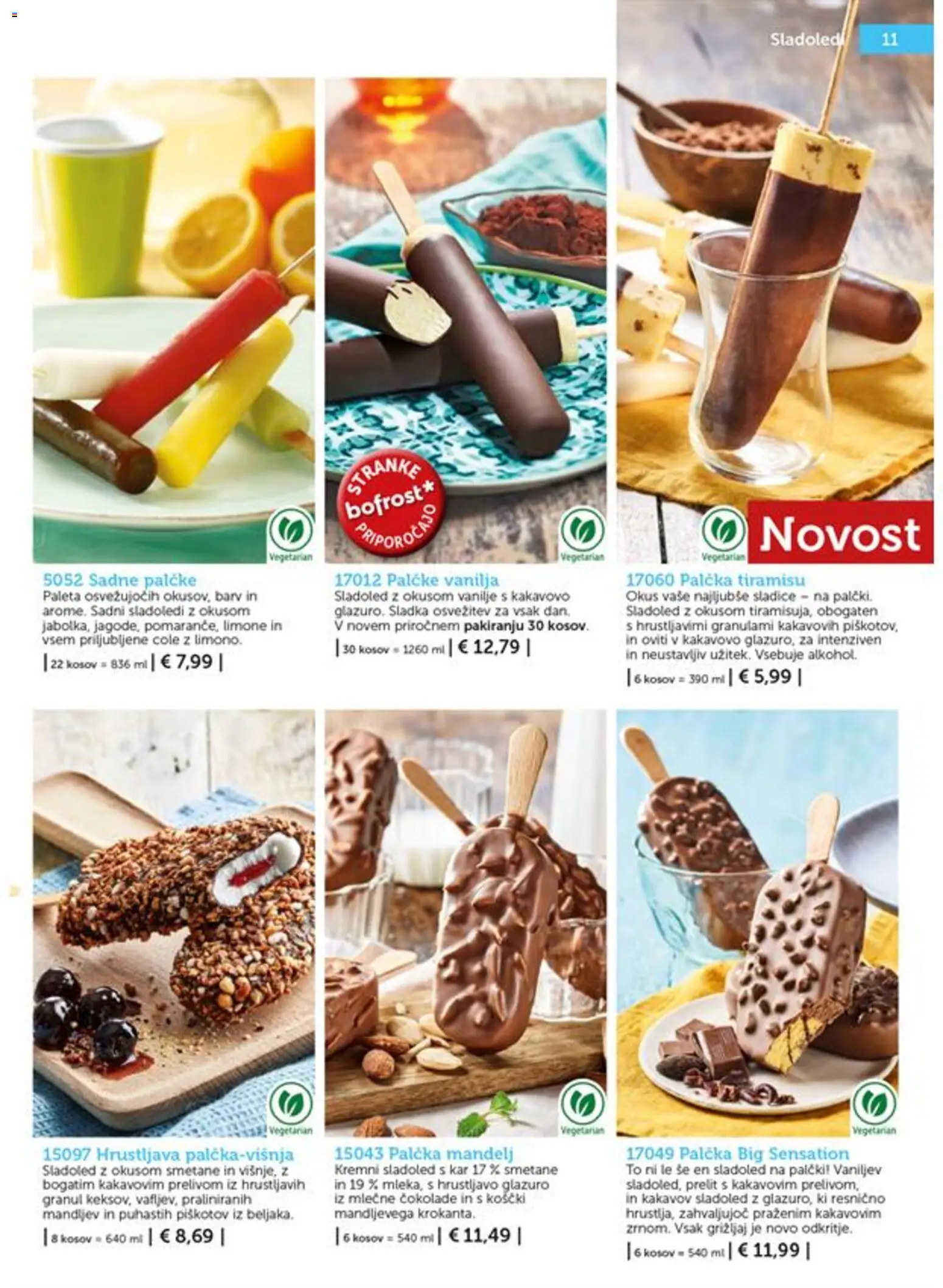 Novi Bofrost katalog ponudbe – veljaven od 01.07.2026 | Stran: 11 | Izdelki: Sladoled