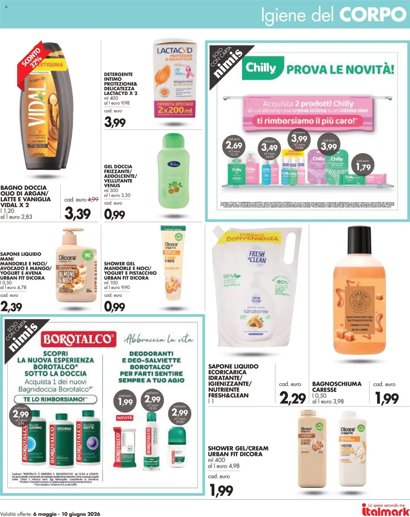 Volantino Italmark del 06.05.2026 | Pagina: 7 | Prodotti: Detergente intimo, Detergente, Avocado, Doccia